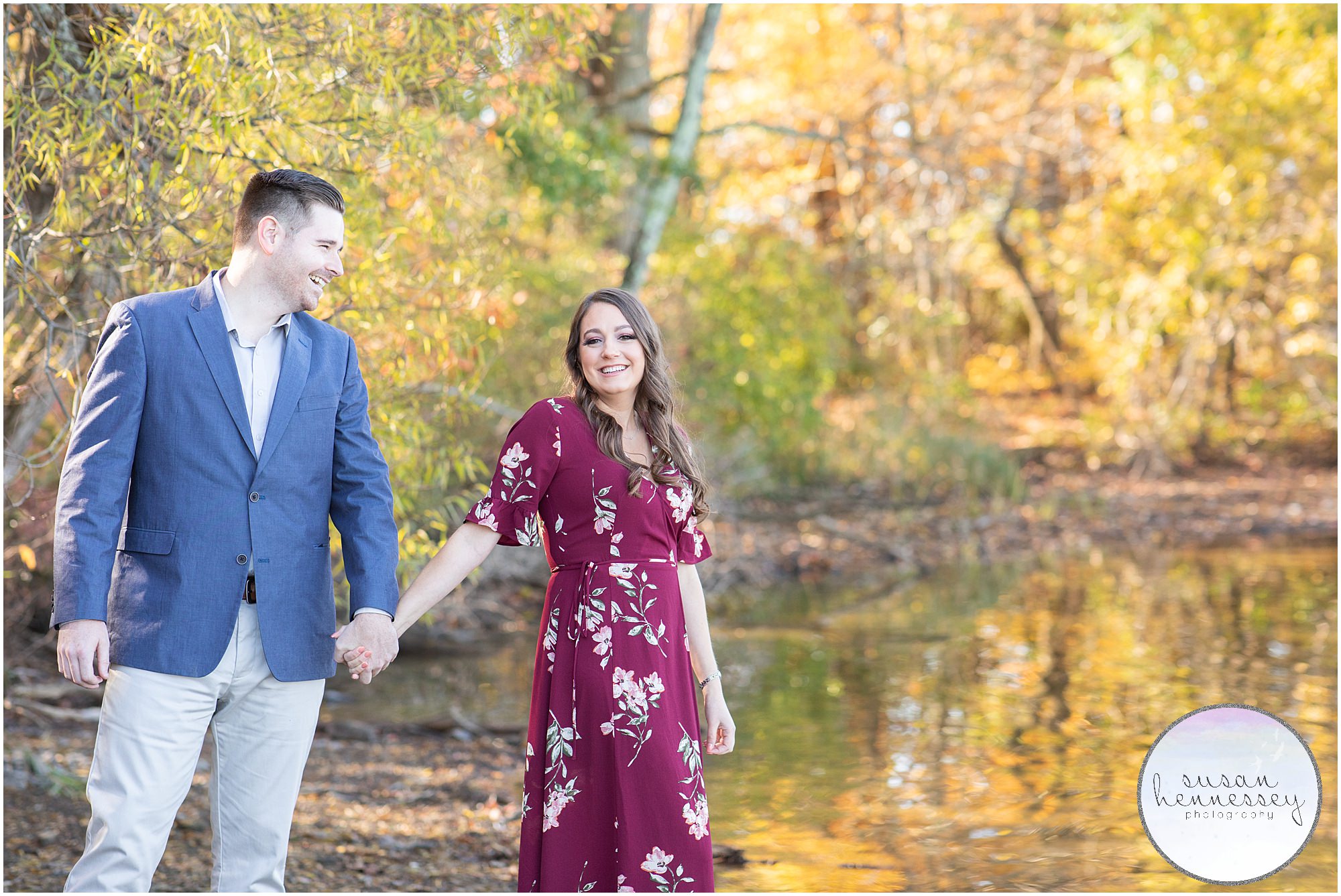 A Fall engagement session at Peace Valley Park 