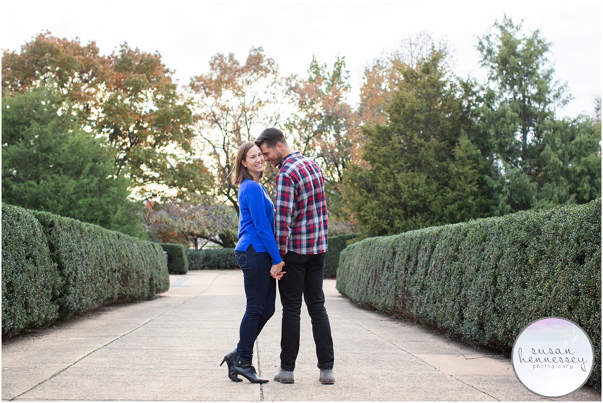 A winter engagement session at the Art Museum in Philadelphia