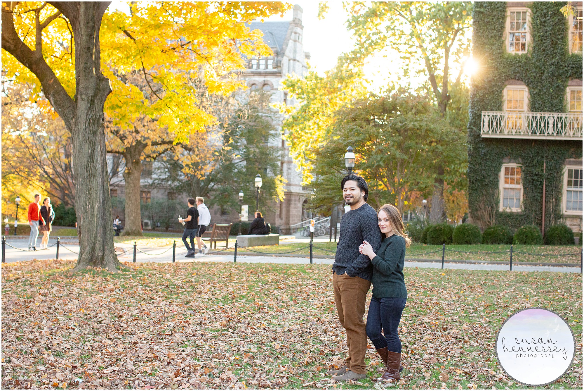 A Fall engagement session at Princeton University
