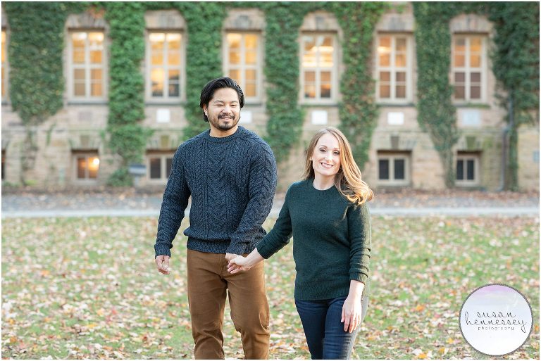 Ashley and Drew at their Princeton University engagement session