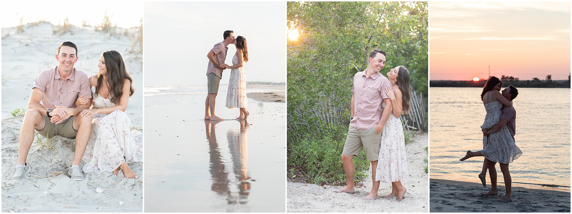 Corson's Inlet in Ocean City is a ebautoful location for a Jersey Shore engagement session. 