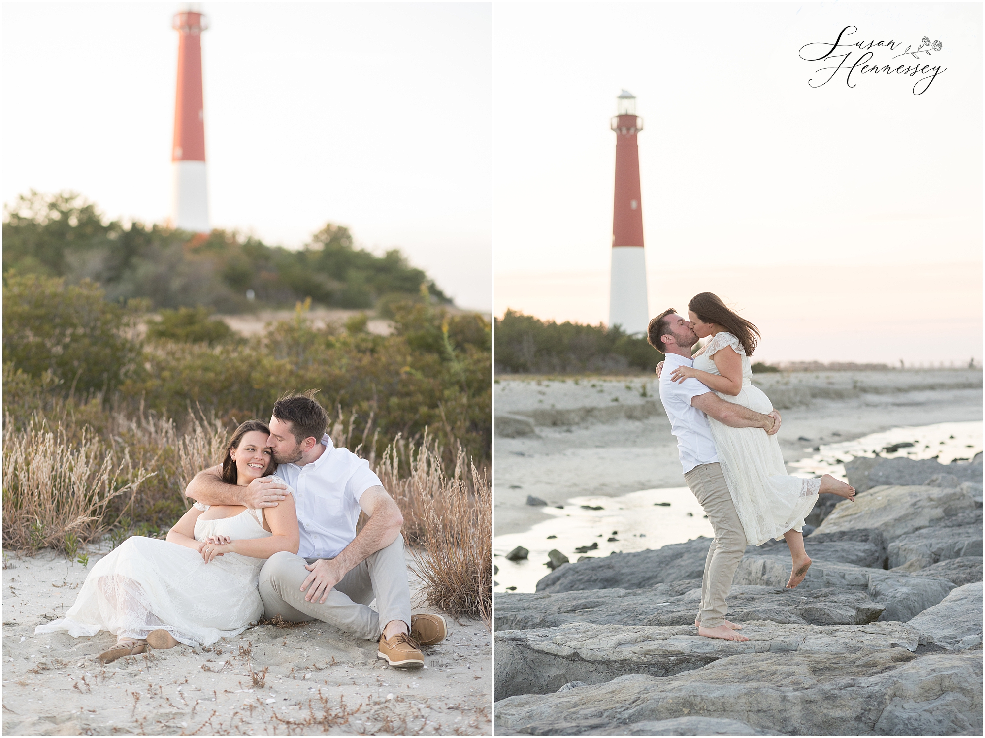 Barnegat Lighthouse engagement session photos