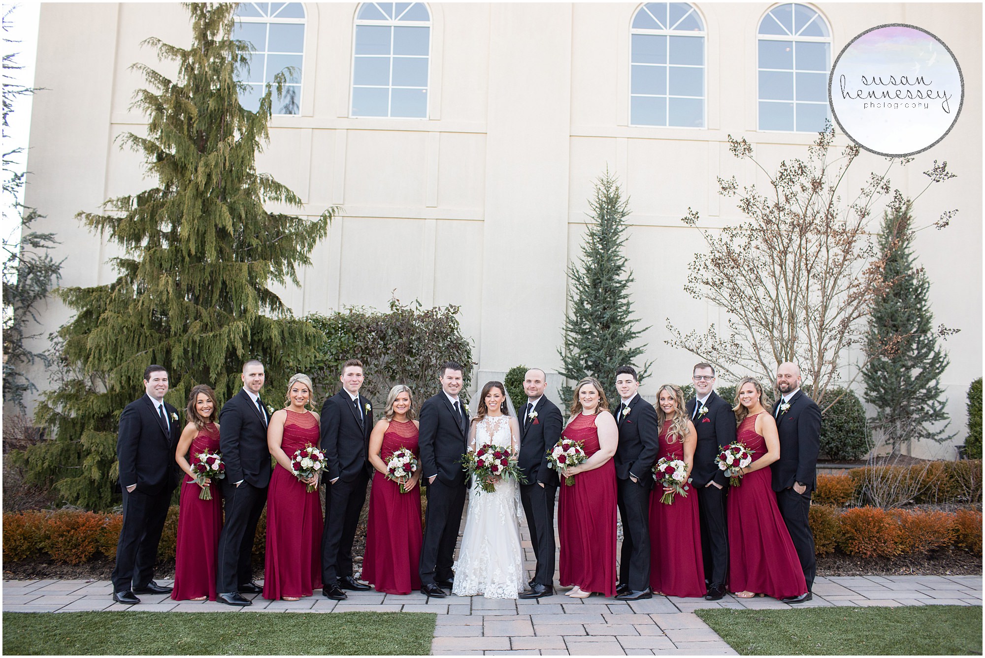 Bridal Party at The Merion Winter Wedding
