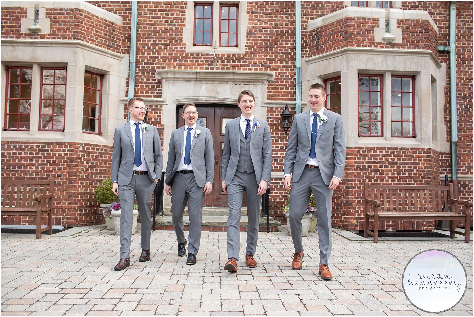 Groom and groomsmen at South Jersey wedding
