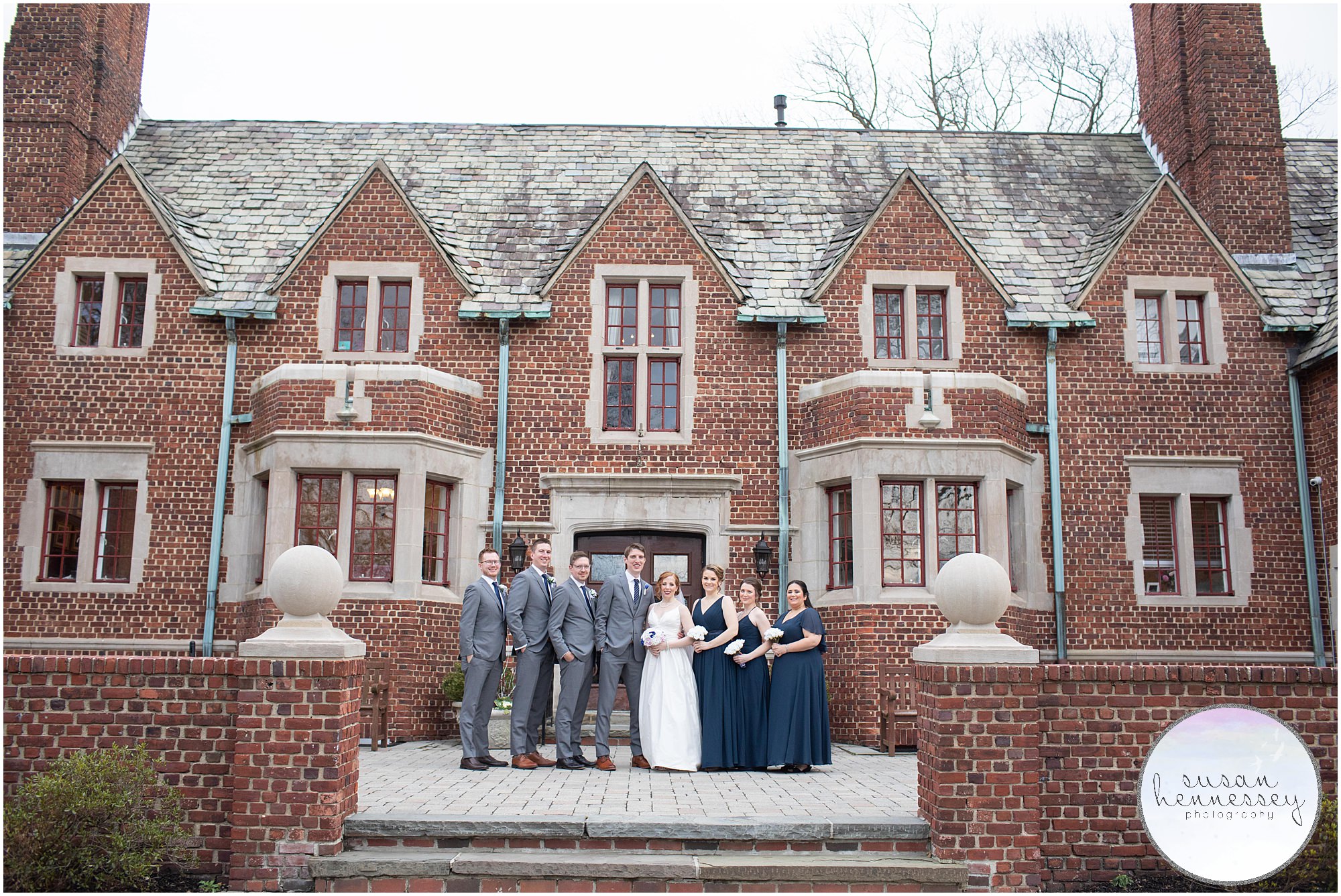 Bridal party at Moorestown Community House wedding