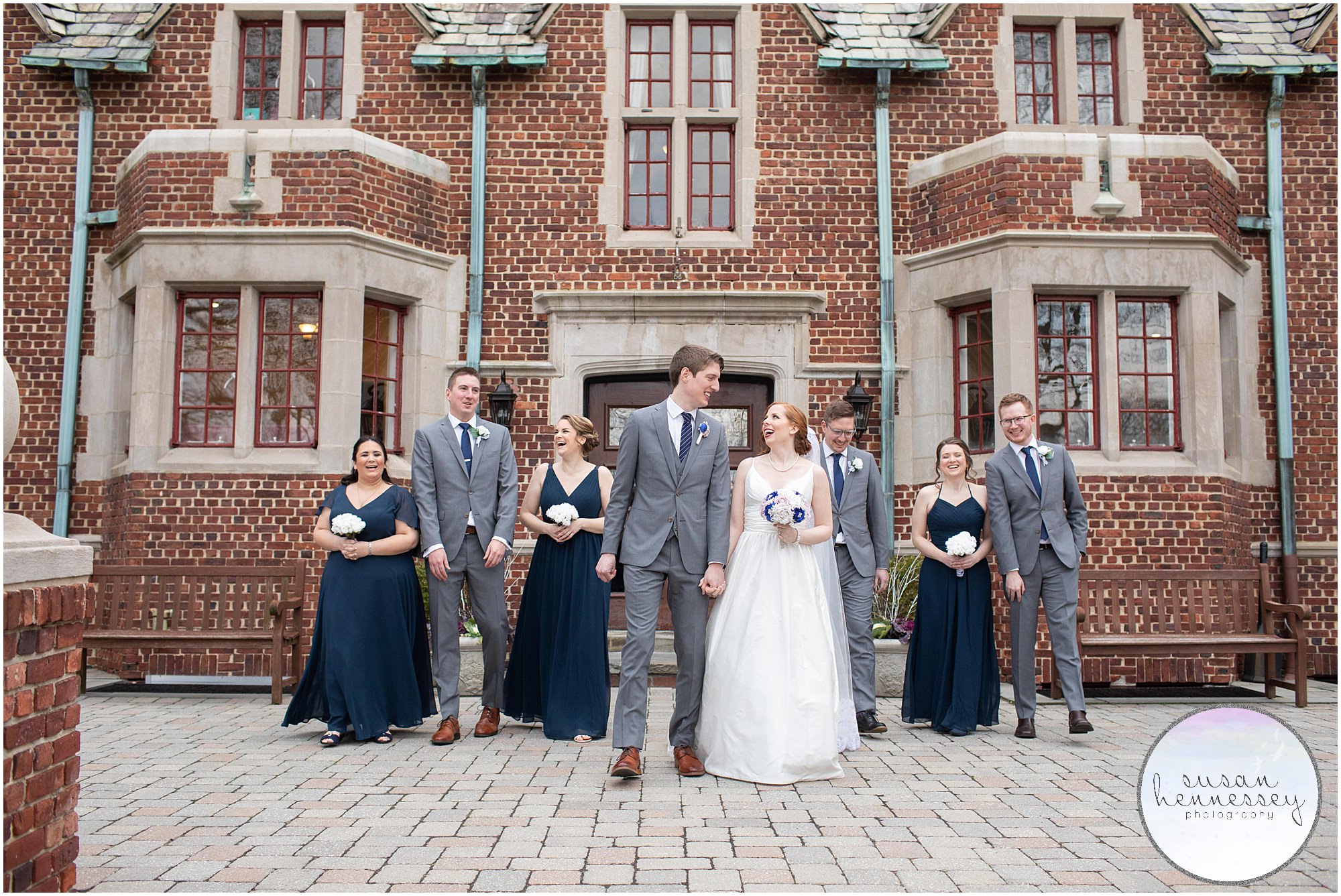 Bridal party at he Moorestown Community House