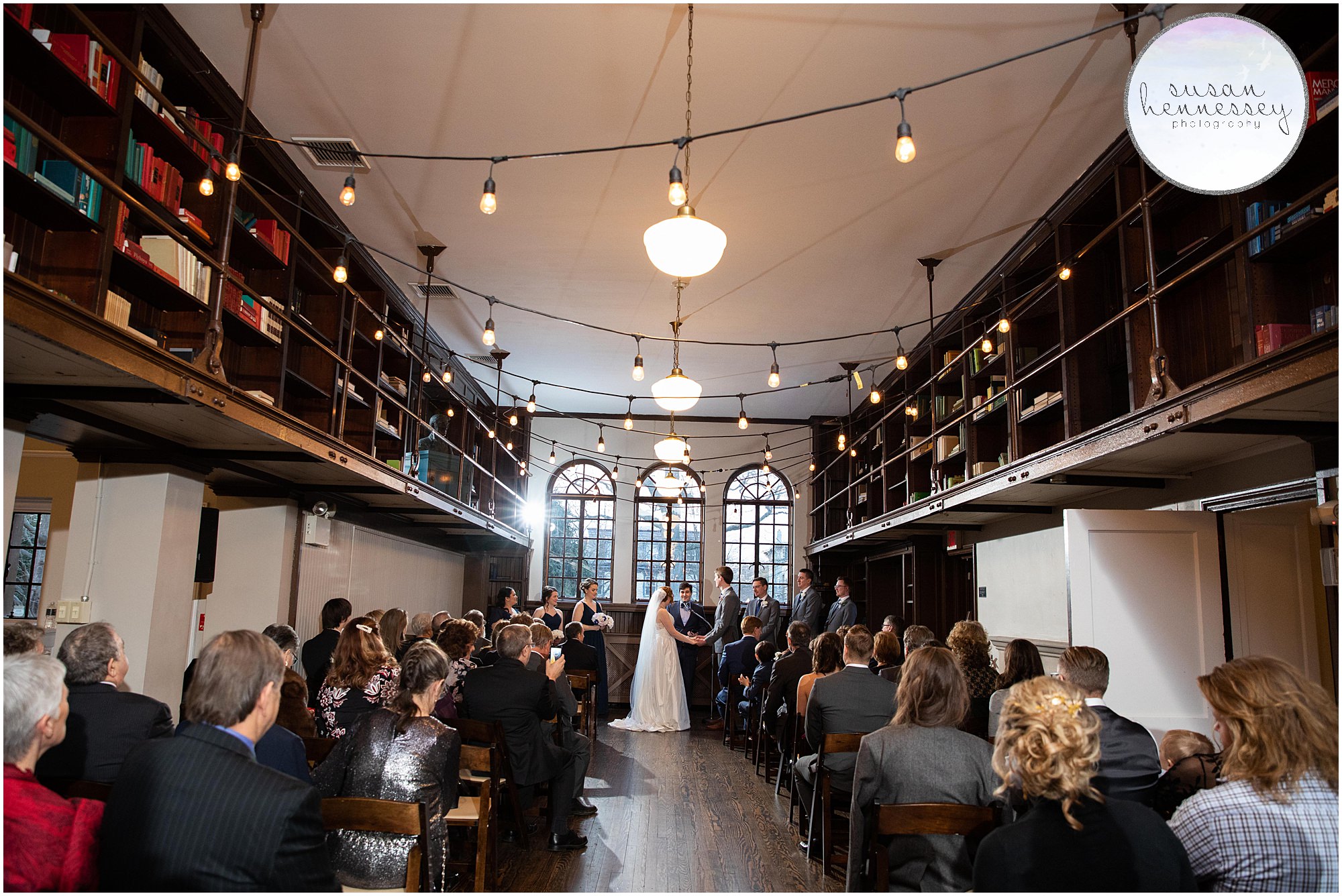 Library ceremony at Moorestown Community House wedding
