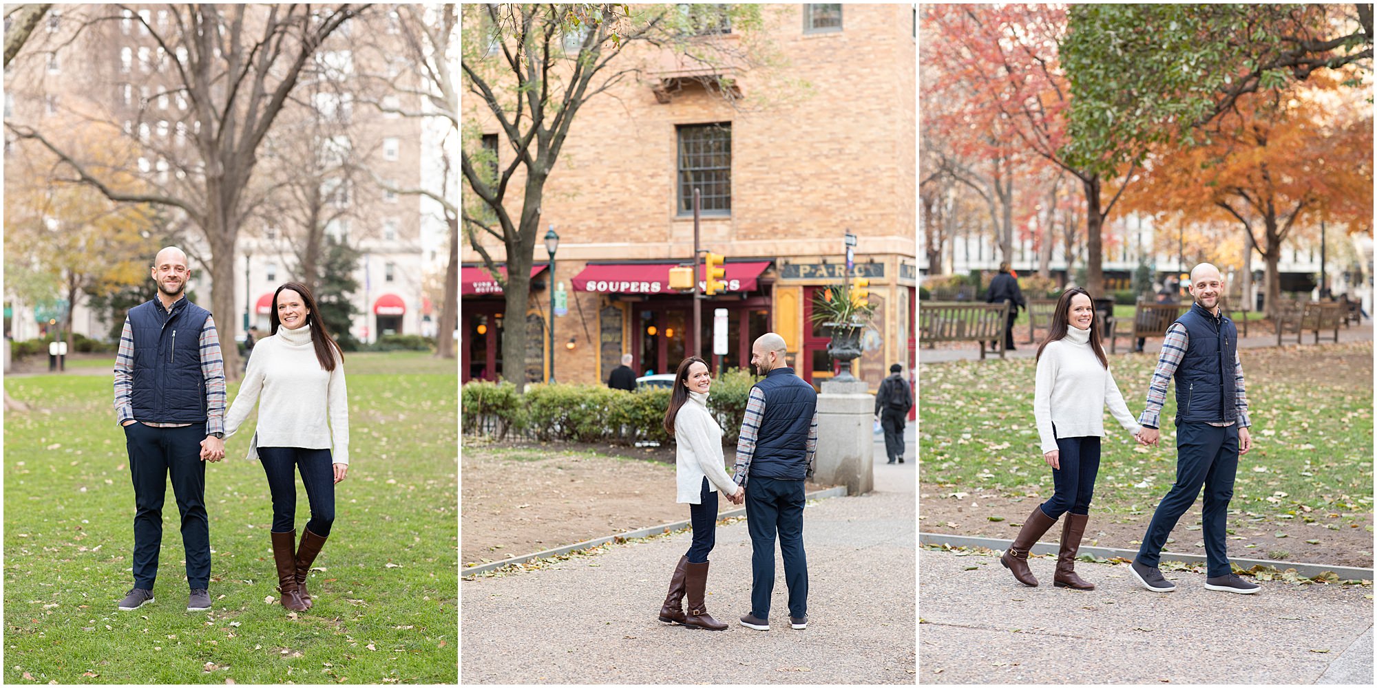Rittennhouse Square is one of the best lcoations for an engagement session in Philly