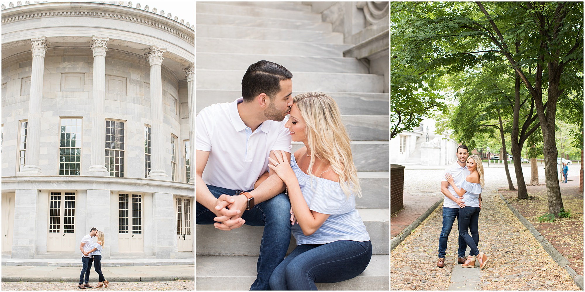 The Merchant Exchange Building in Philadelphia is a great location for a Philly engagement session.