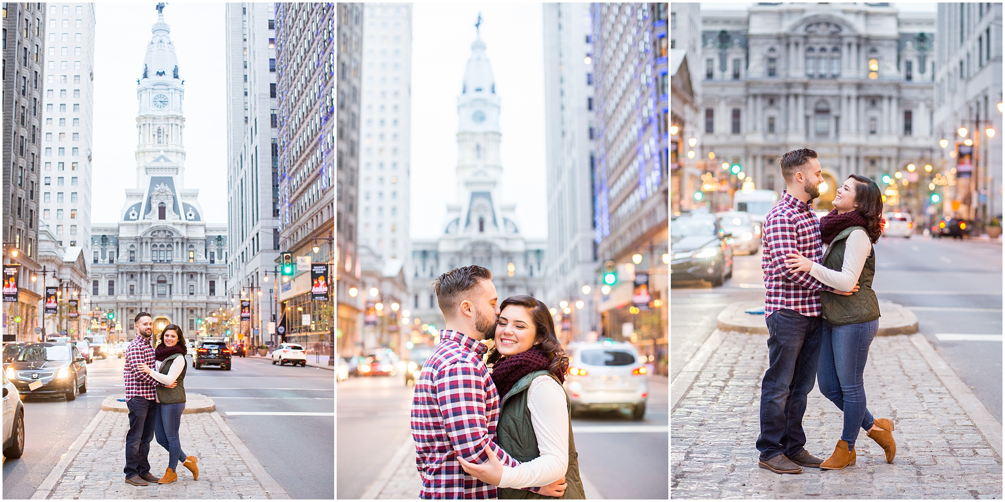 City Hall in Philadelphia is an Iconic location for engagement or wedding photos. 