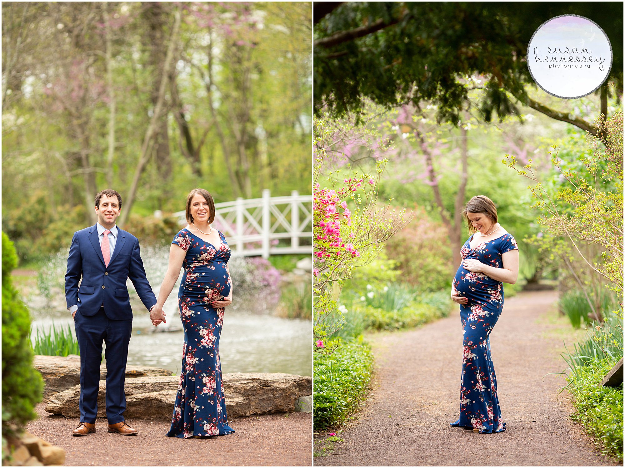 A spring maternity session at Sayen Gardens