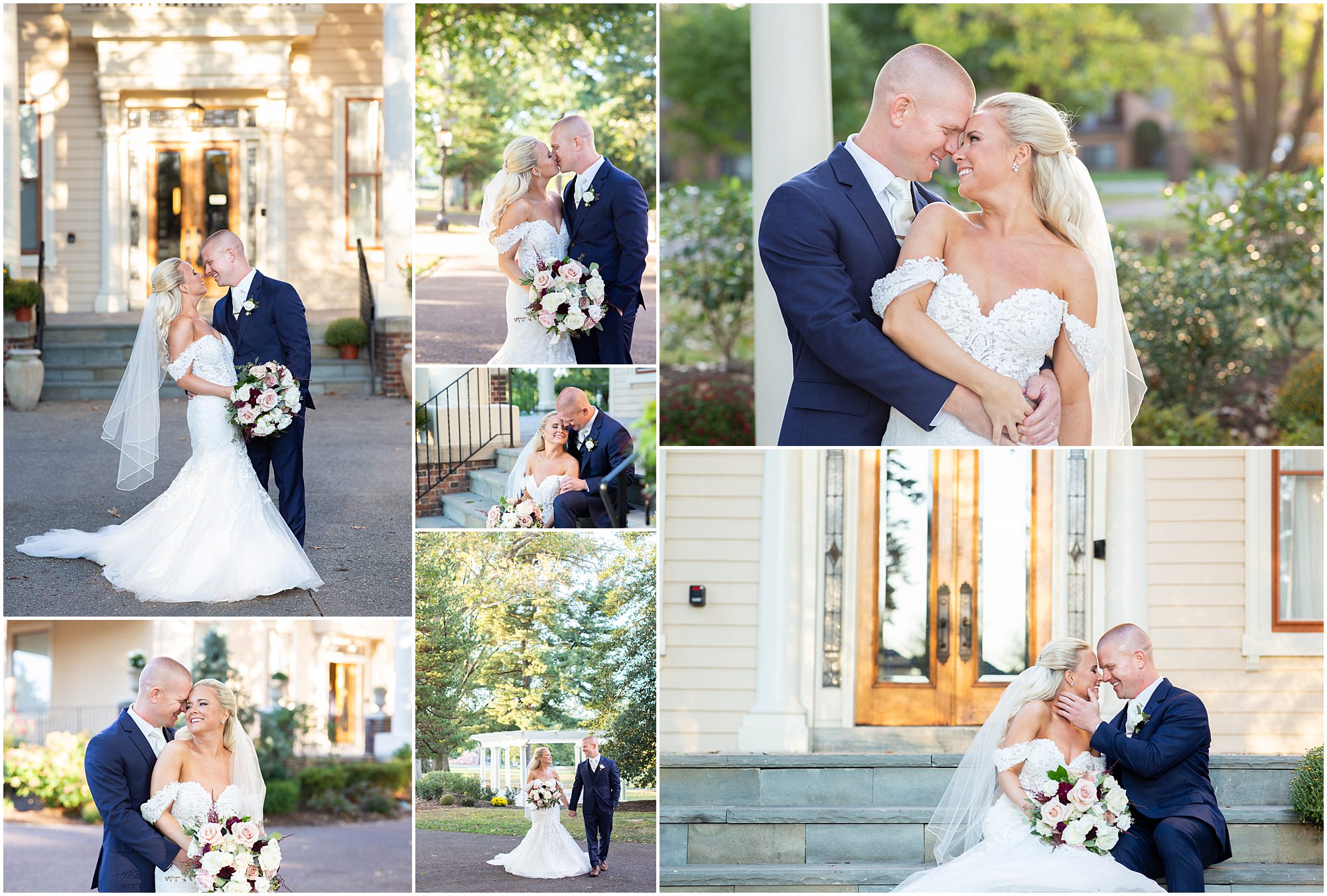 Bride and groom portraits at the Collingswood Grand Ballroom