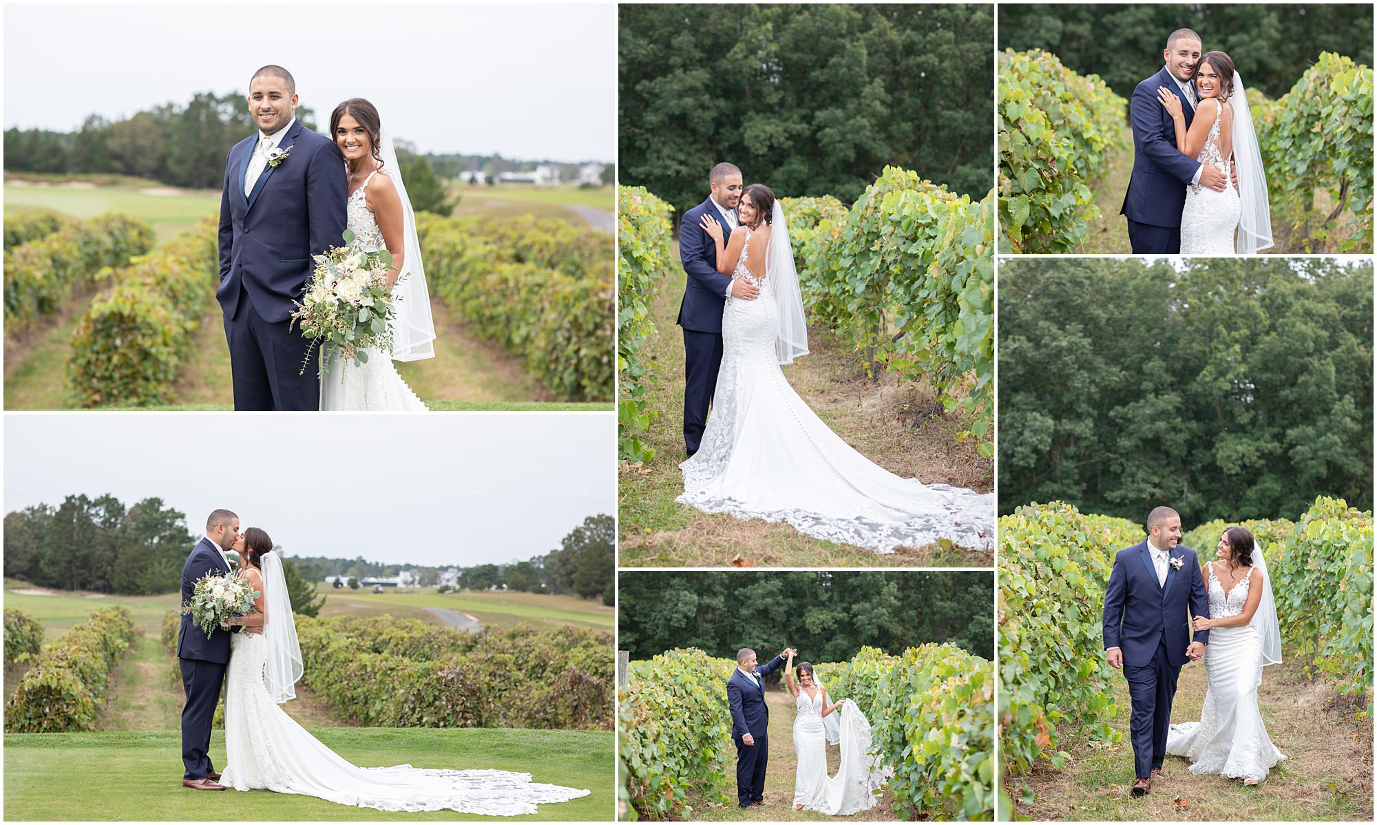 Renault Winery in Egg Harbor is one of the best Wedding Venues in South Jersey because the vineyards are beautiful for portraits. 