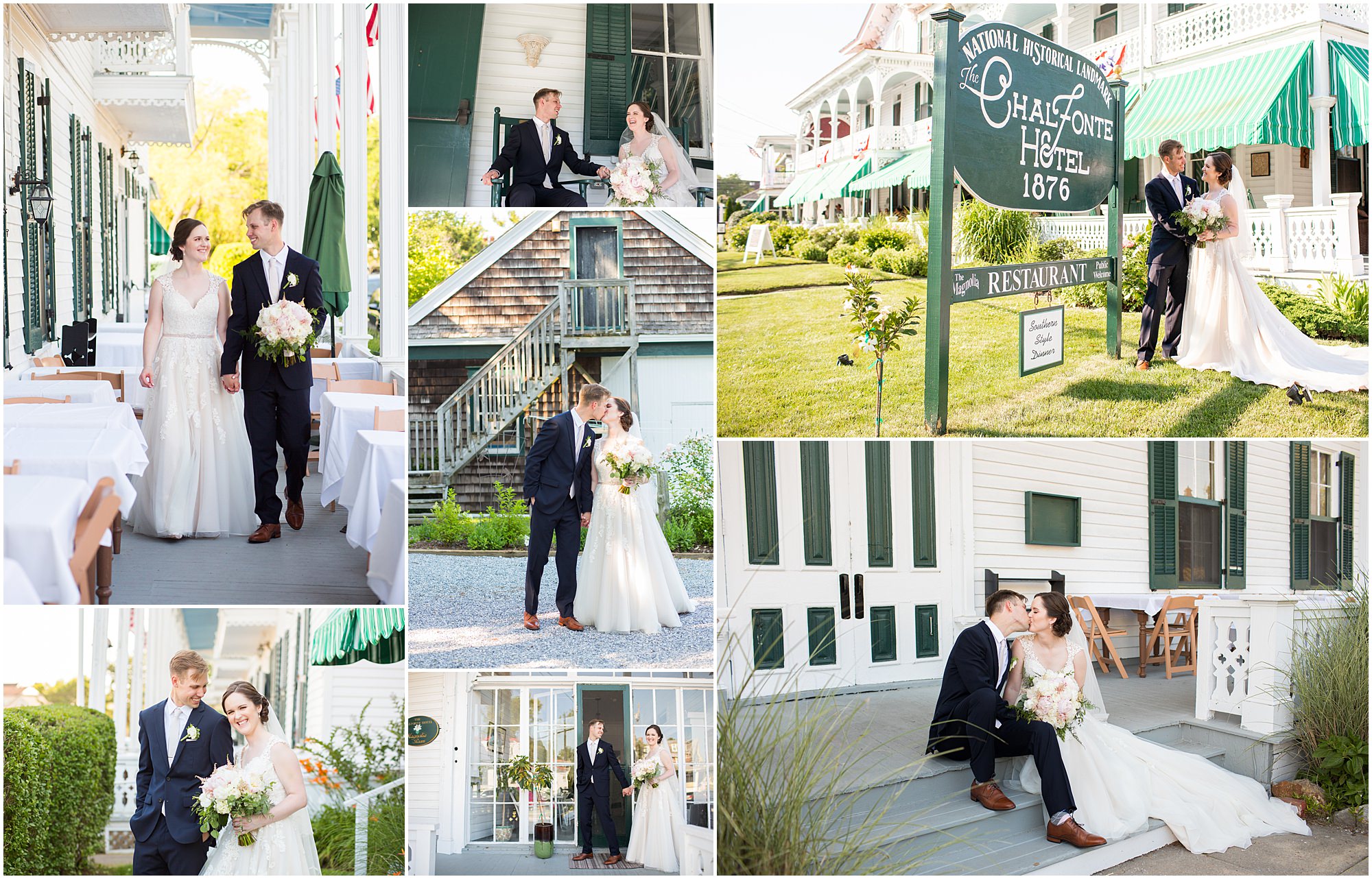 Best Wedding Venues in Cape May: The Chalfonte Hotel Couple Portraits