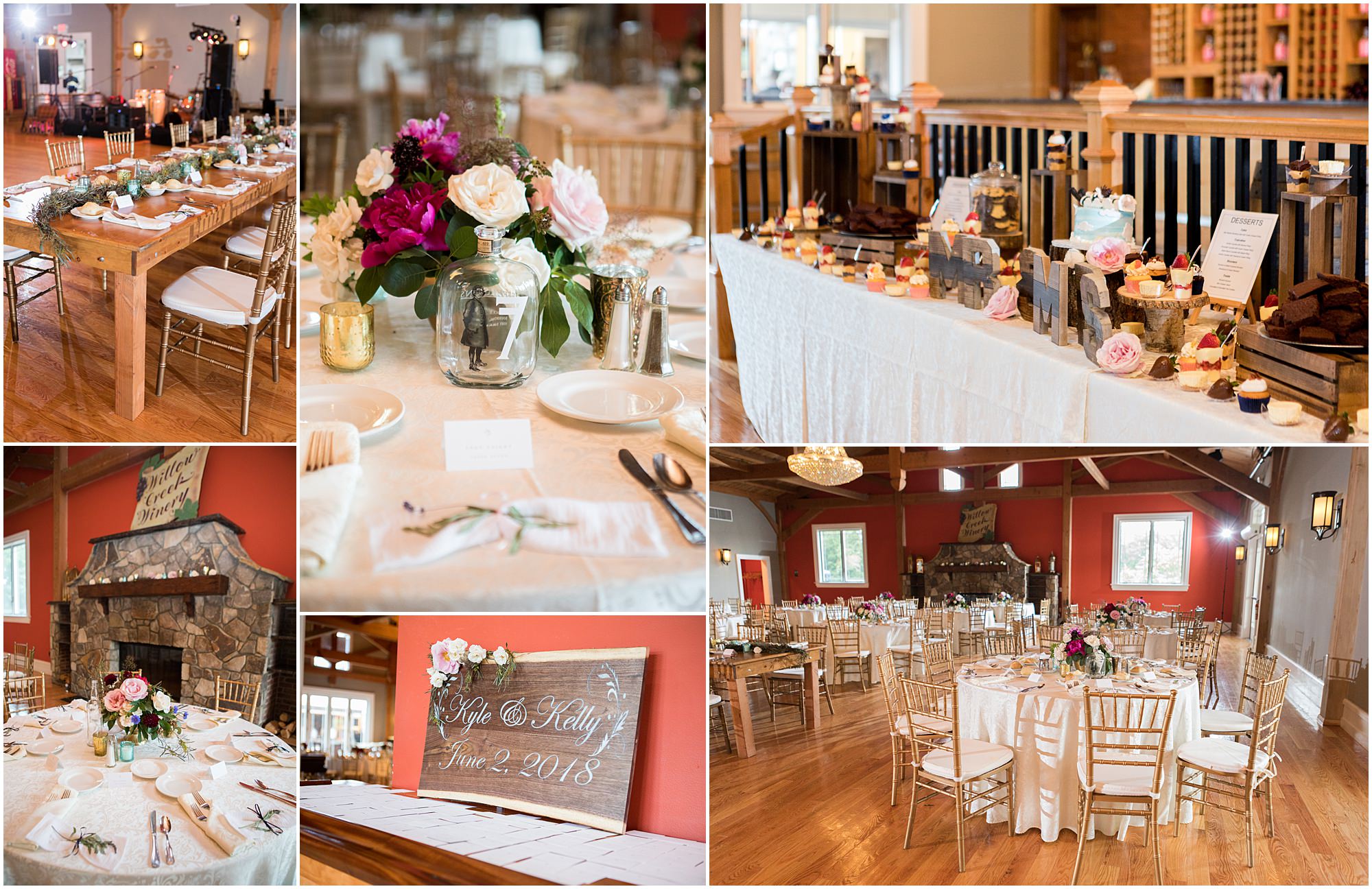 Best Wedding Venues in Cape May: Willow Creek Winery Reception Decor