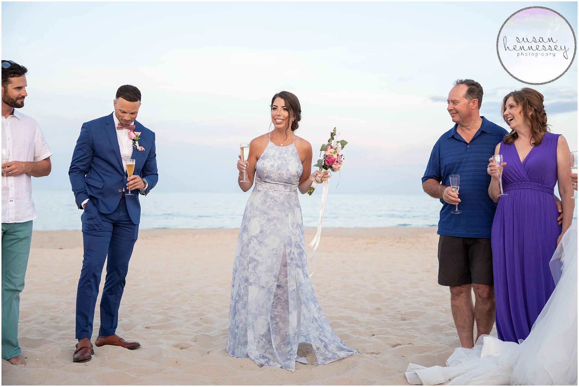 Maid of honor makes speech at LBI microwedding