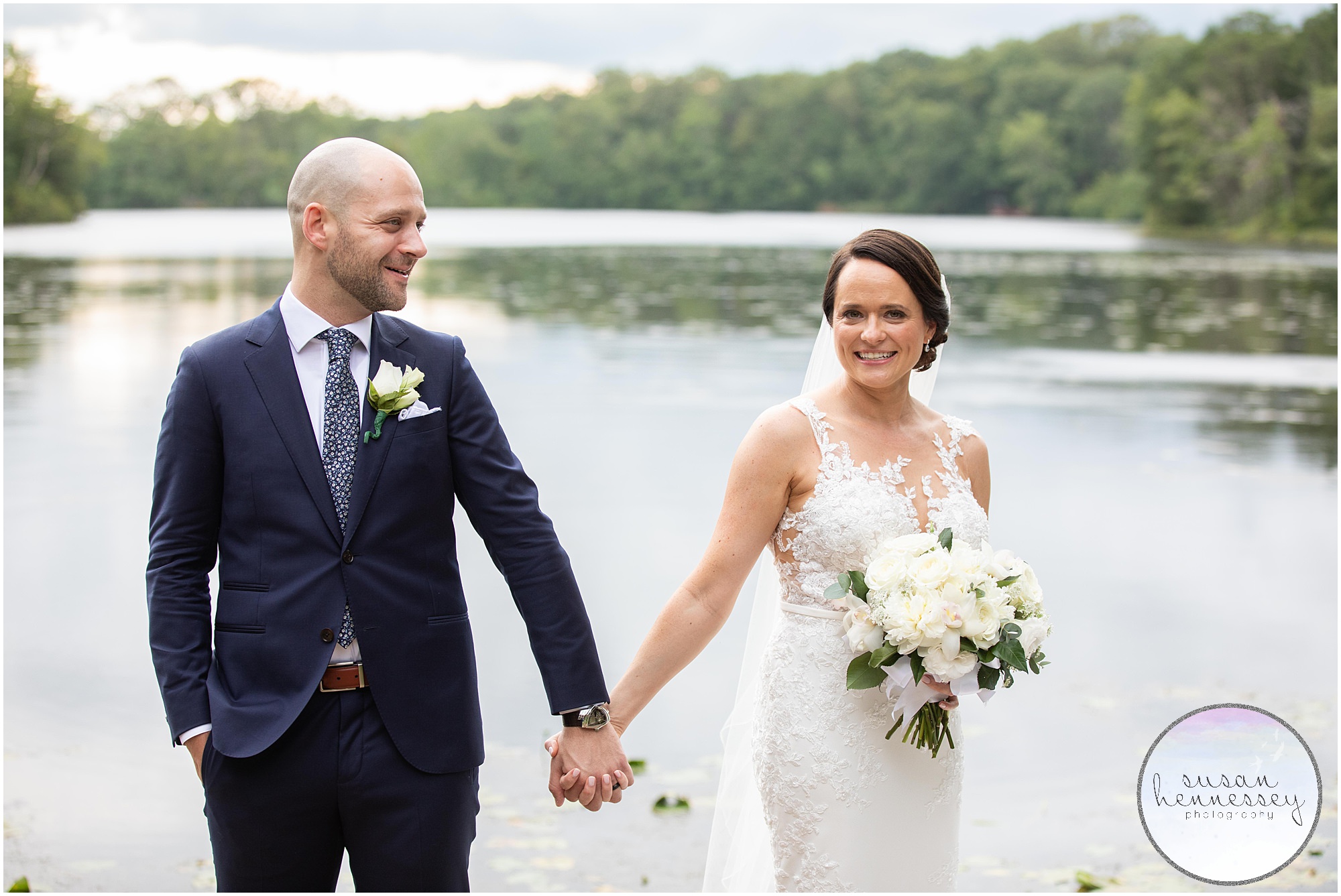 Summer wedding at family lake house in South Jersey