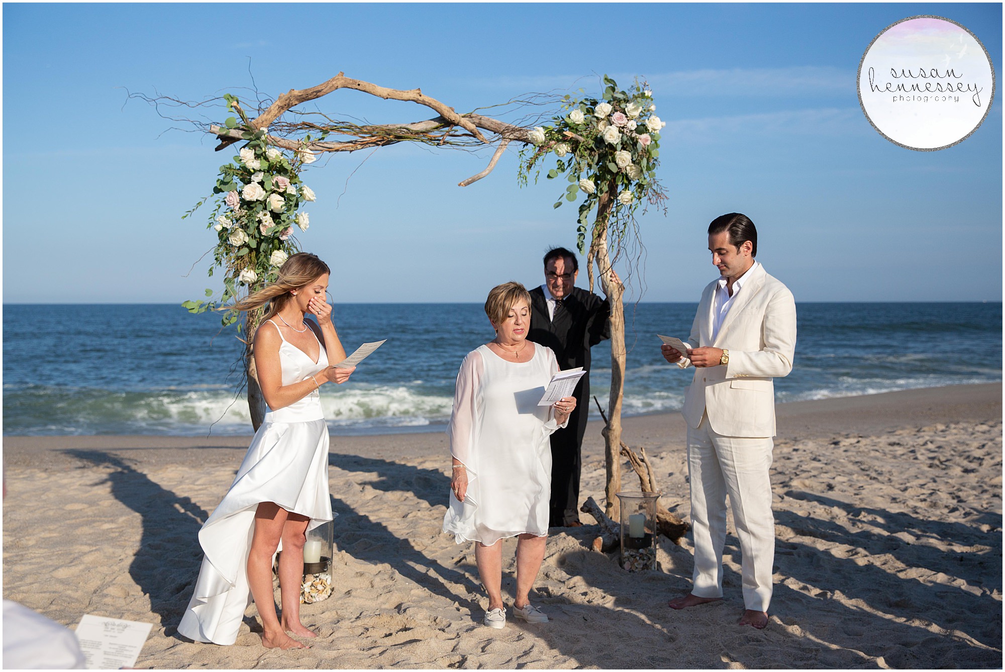 A couple has intimate beach ceremony in Bay Head, NJ