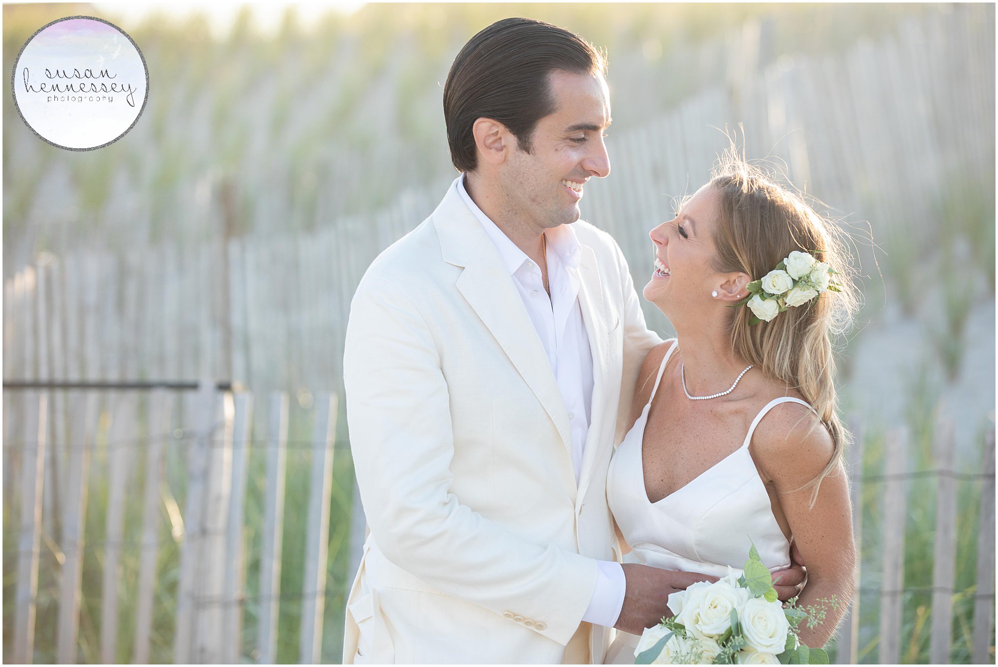 Couple laugh at their South Jersey microwedding