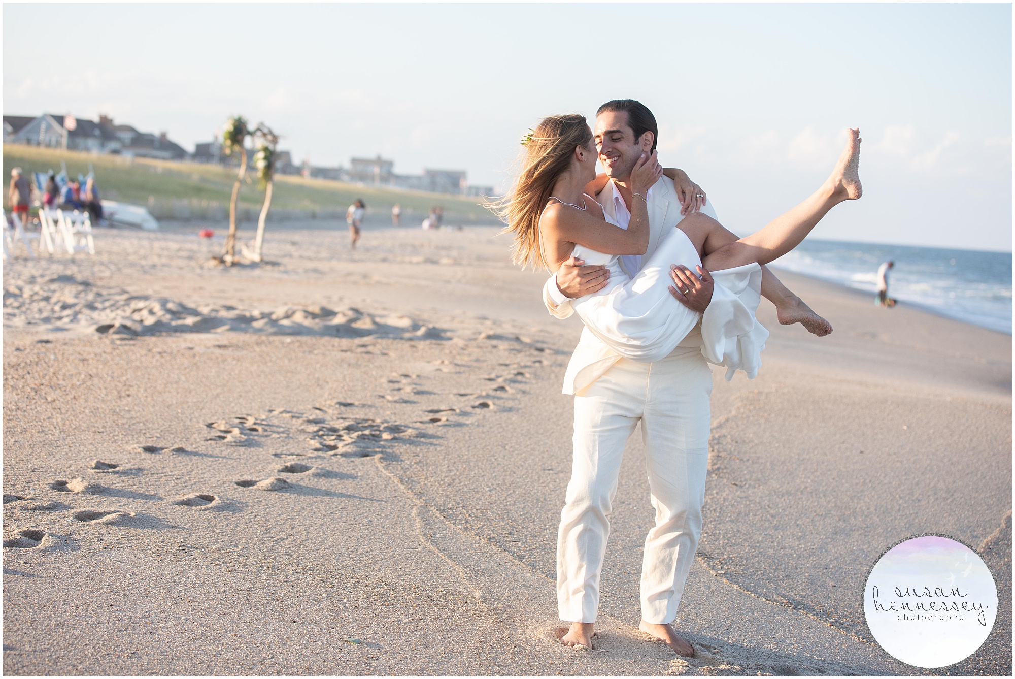 Romantic couple at South Jersey microwedding in Bay Head, NJ