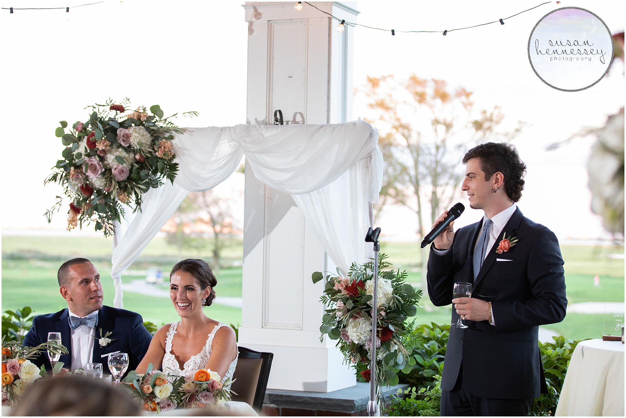 An outdoor reception at Atlantic City Country Club