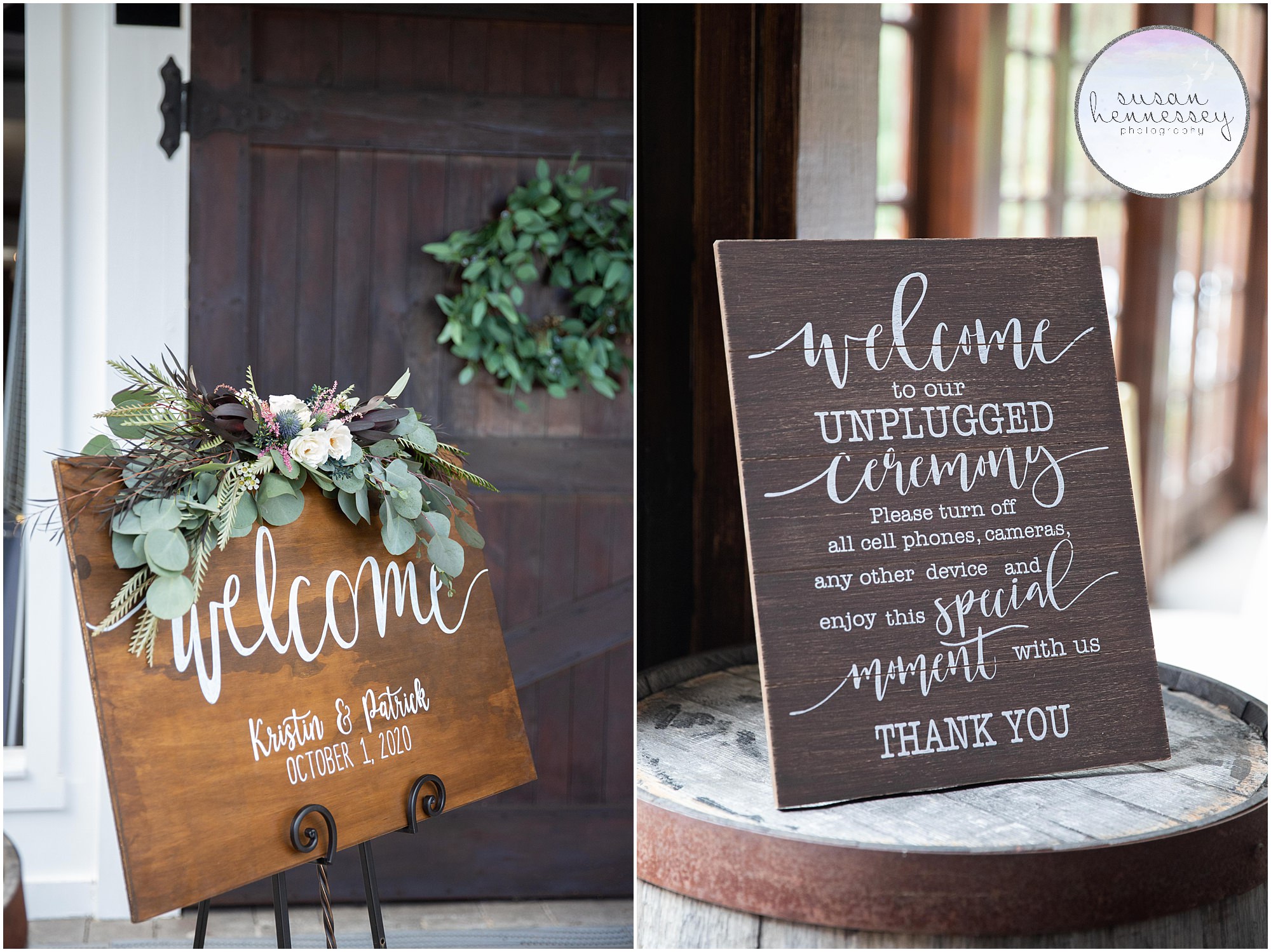 welcome details at The Hamilton Manor wedding