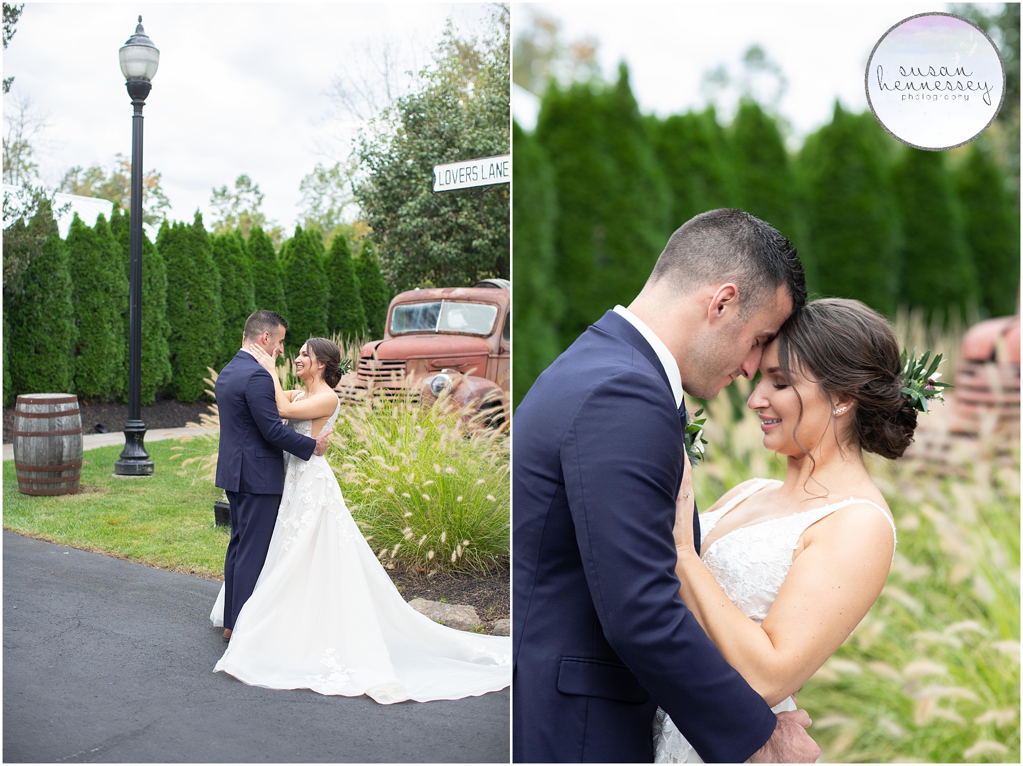 Just married portraits at The Hamilton Manor wedding