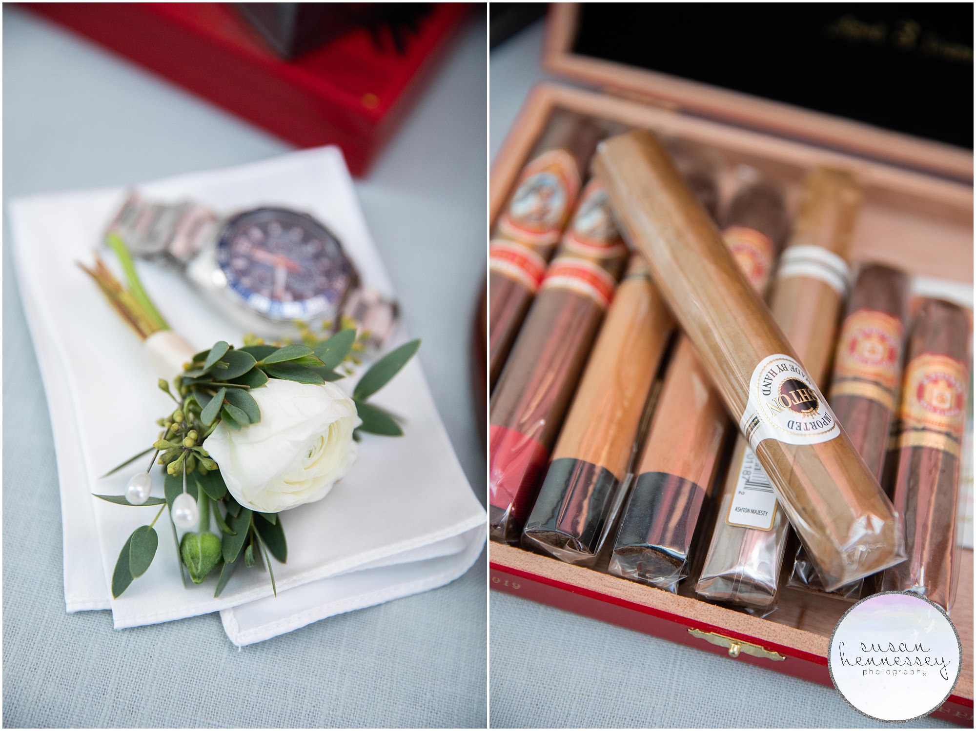 Groom details at private residence of Long Beach Island Microwedding