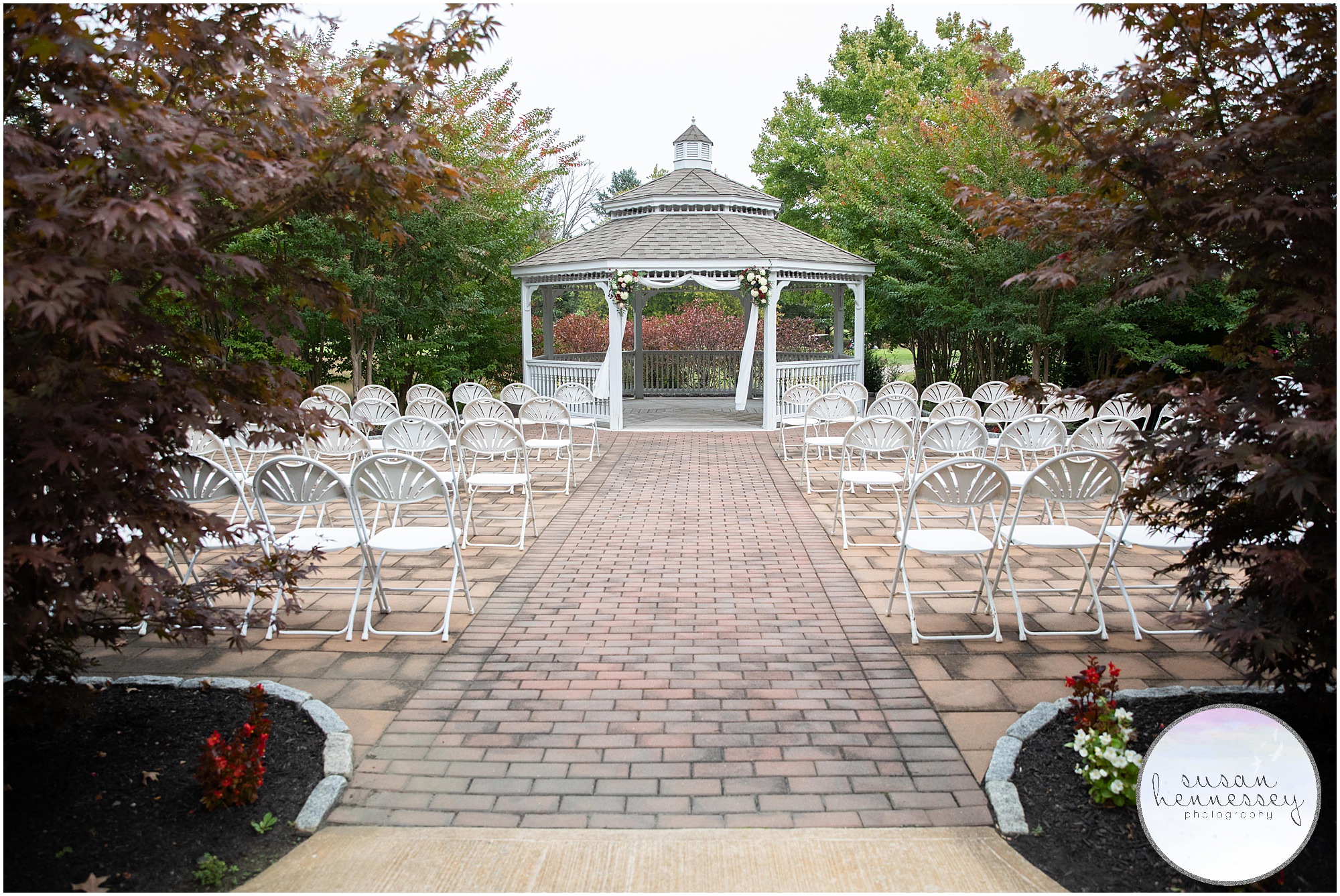Ceremony site at Wedding at Old York Country Club