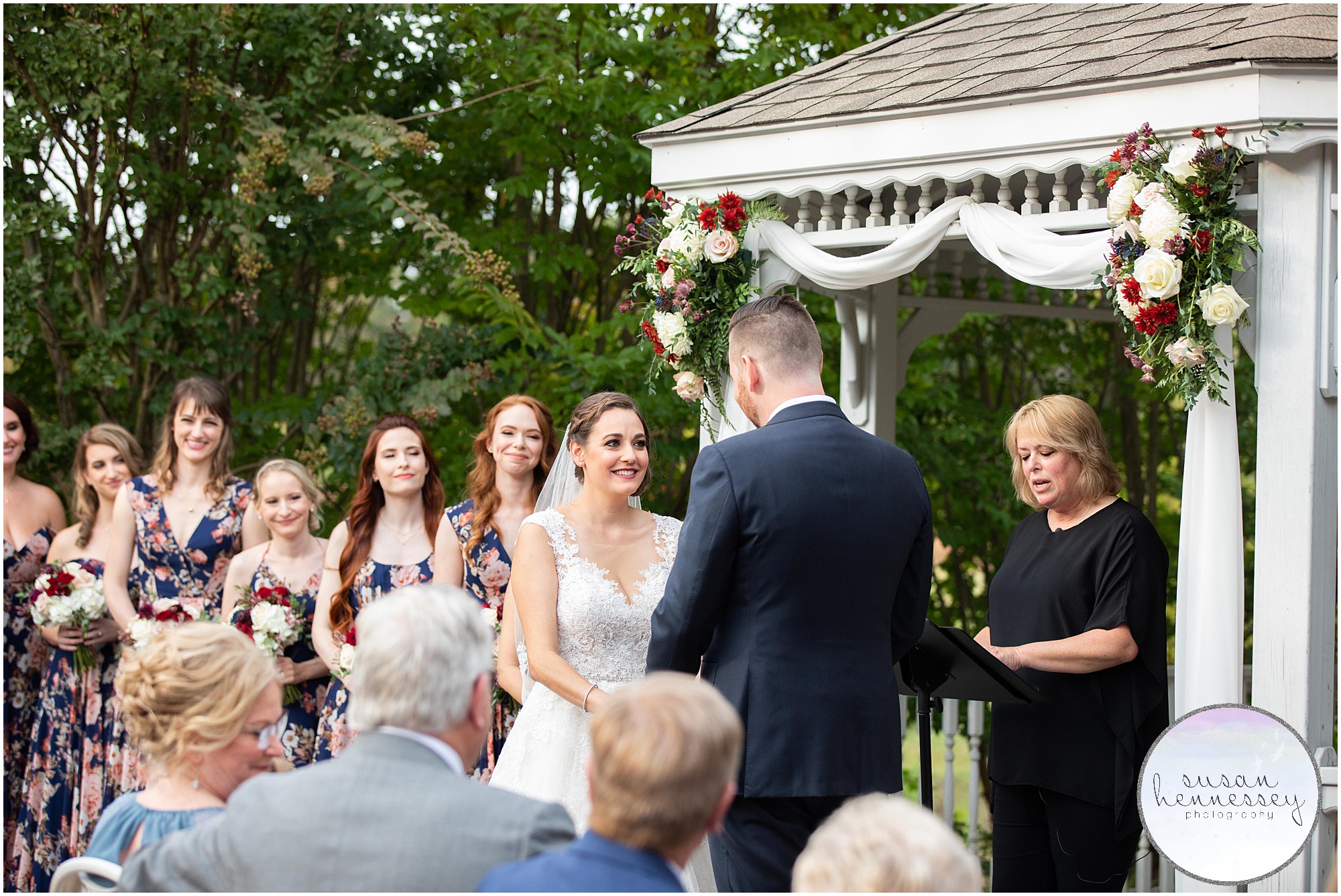Ceremony at wedding at Old York Country Club