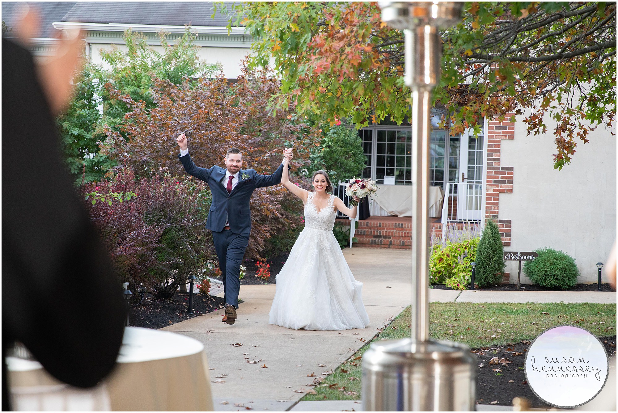 Bride and groom make introductions at Wedding at Old York Country Club