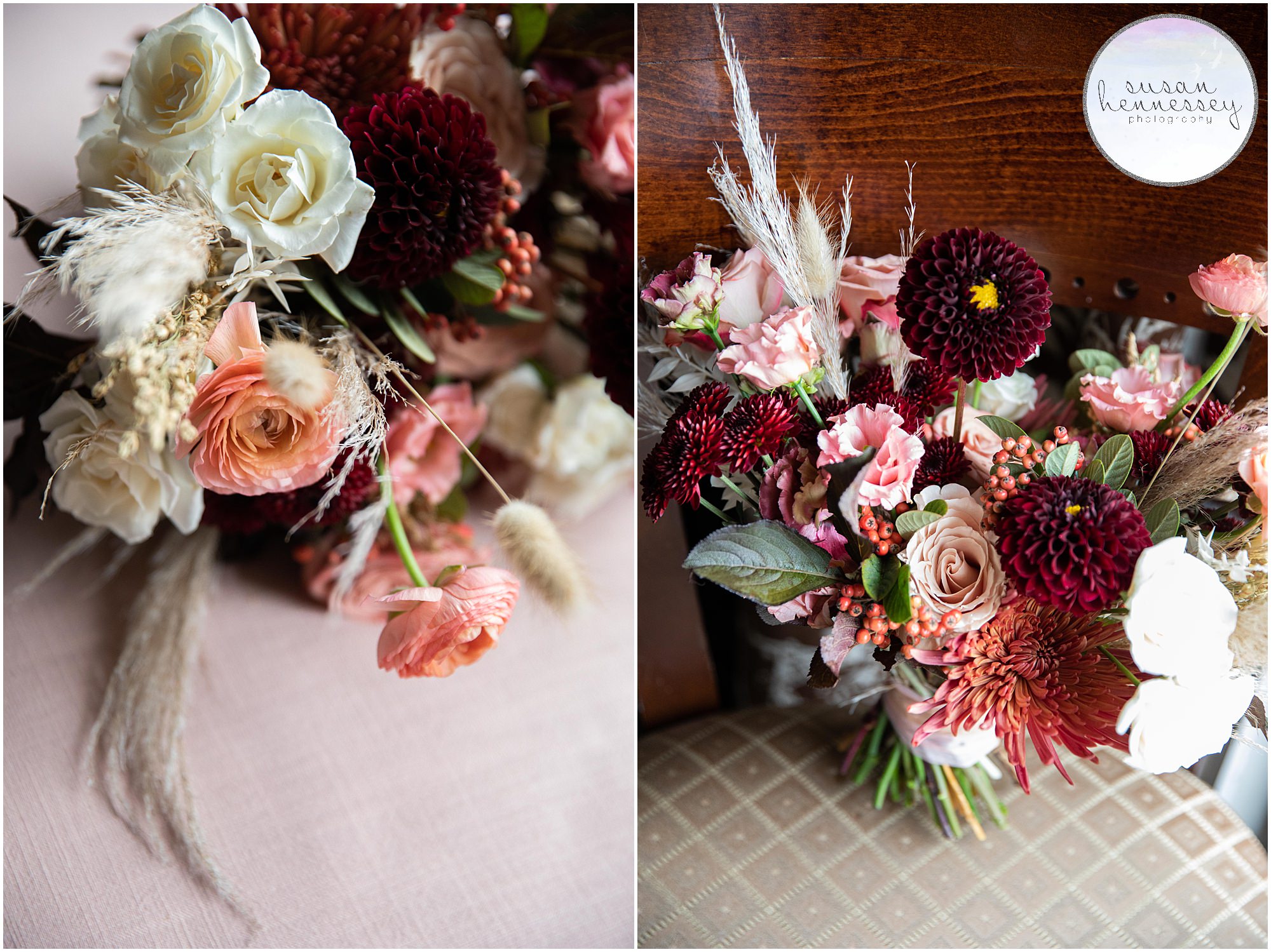 Autumn bridal bouquet at Andre's Lakeside Dining Microwedding