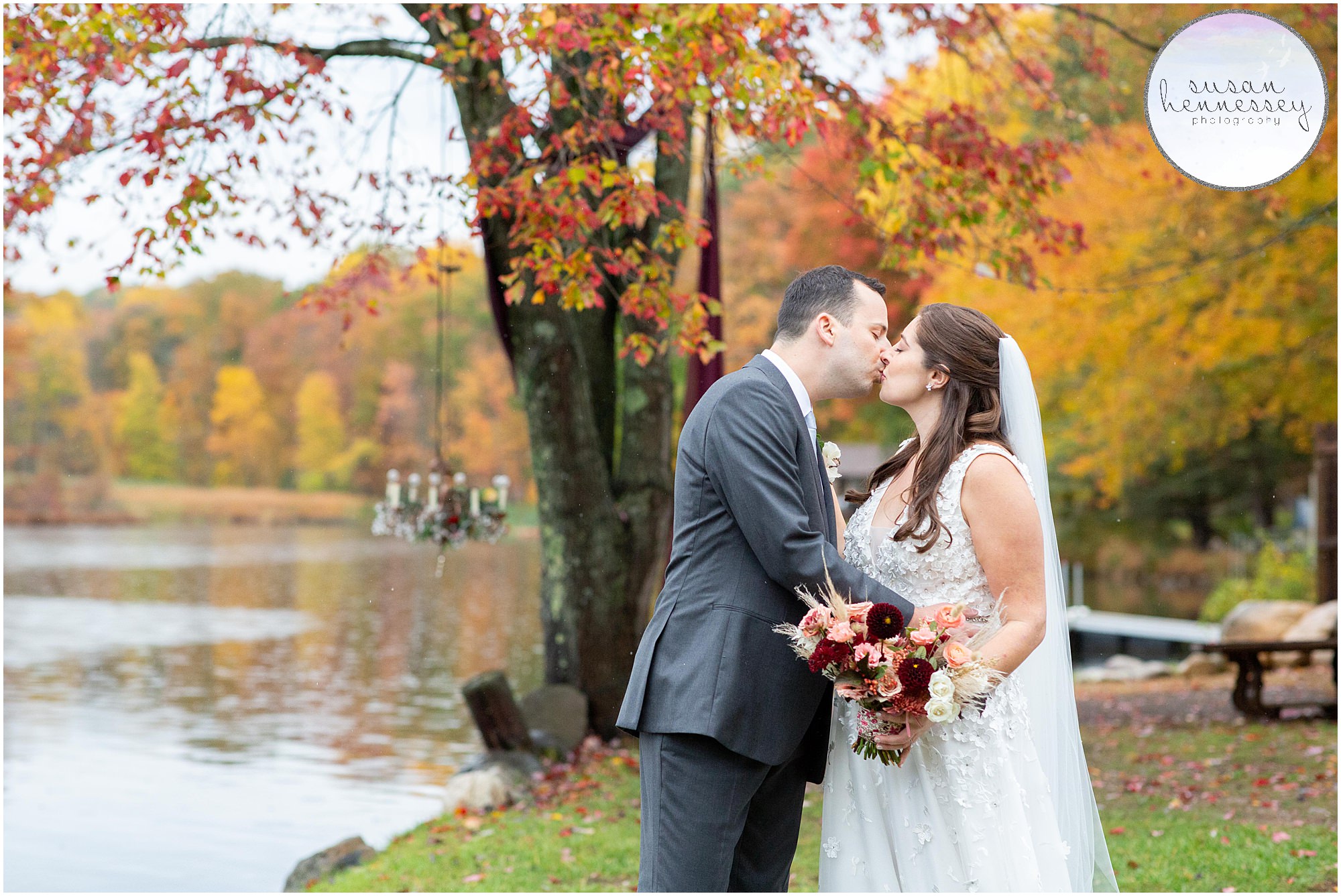 Fall foliage at Andre's Lakeside Dining Microwedding