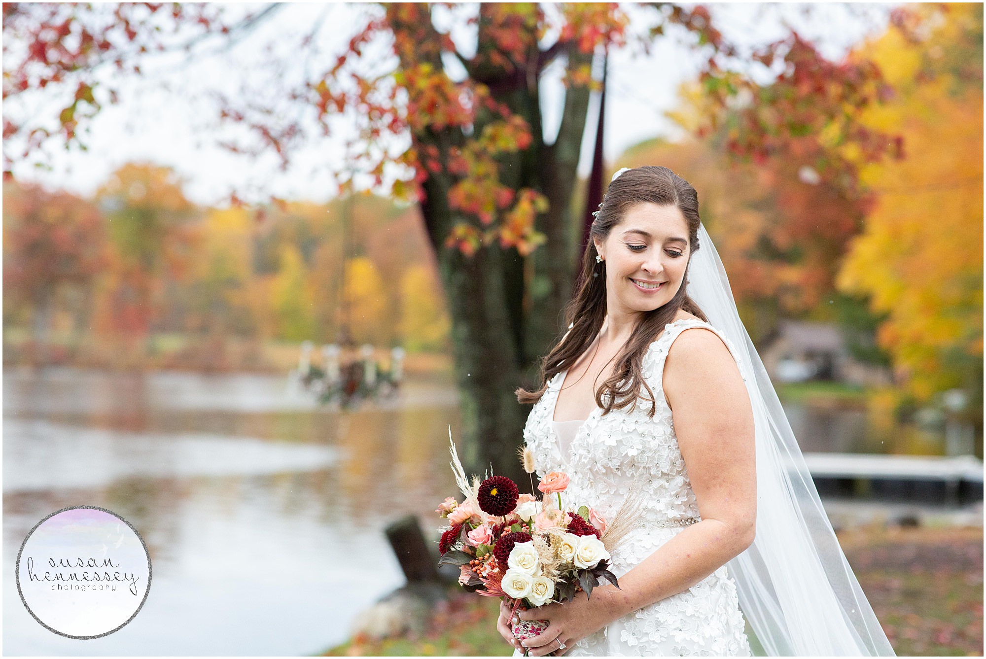 Bridal portraits at Andre's Lakeside Dining Microwedding