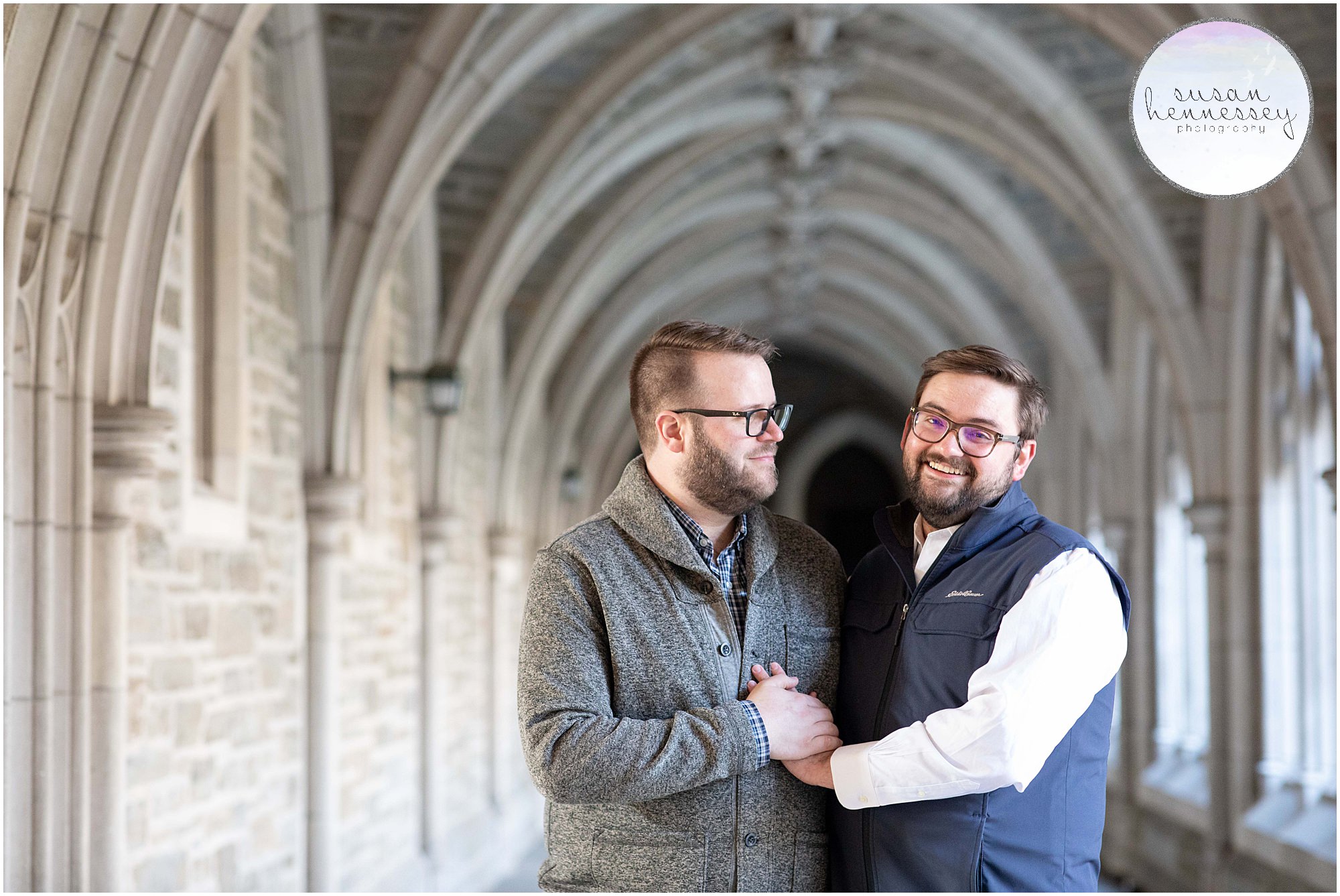 Same sex Engagement Session at Princeton University photographed by South Jersey wedding photographer, Susan Hennessey Photography