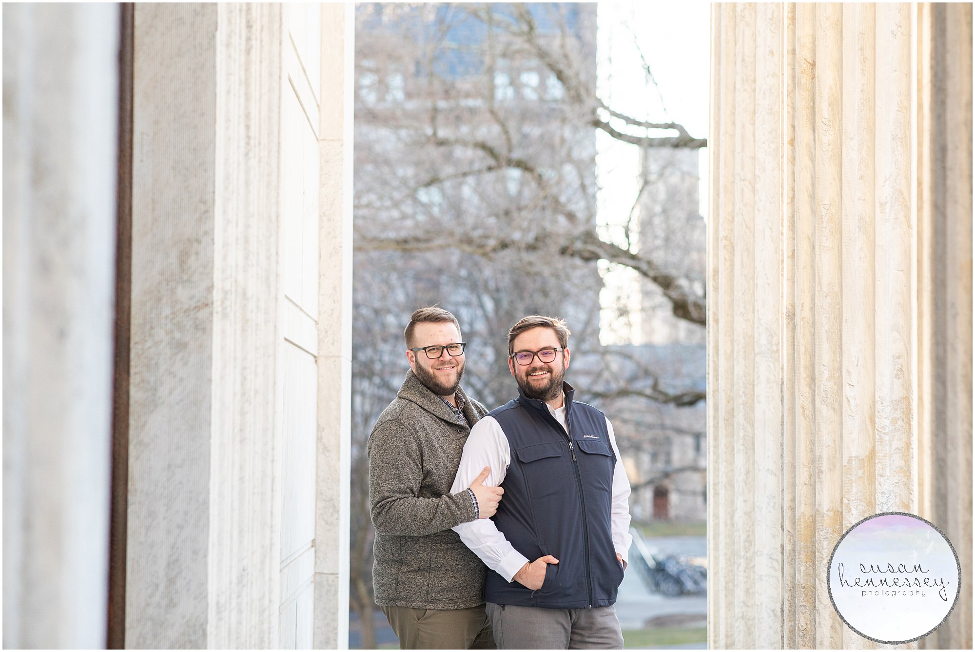 A same sex couple have their Engagement Session at Princeton University