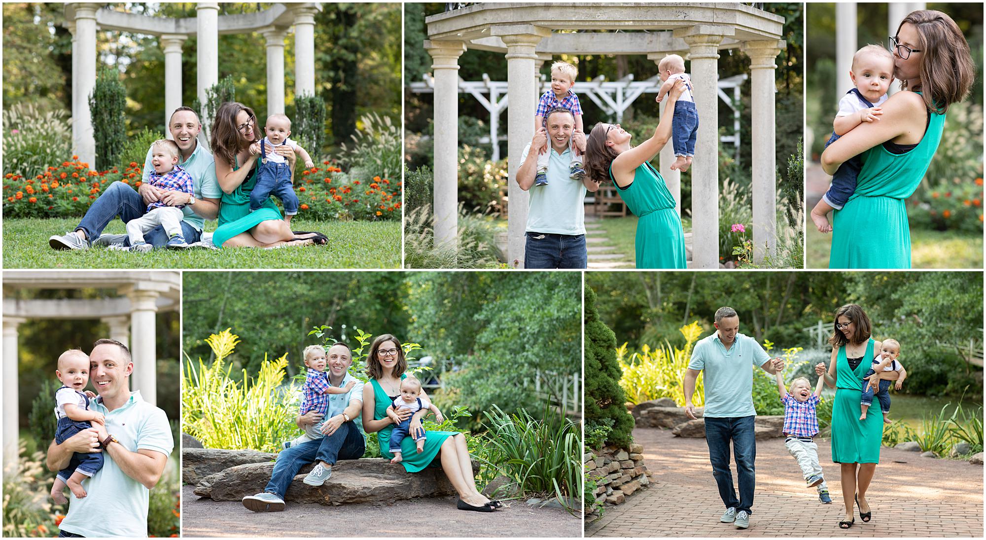 South Jersey holiday family photo sessions photographed at Sayen Gardens