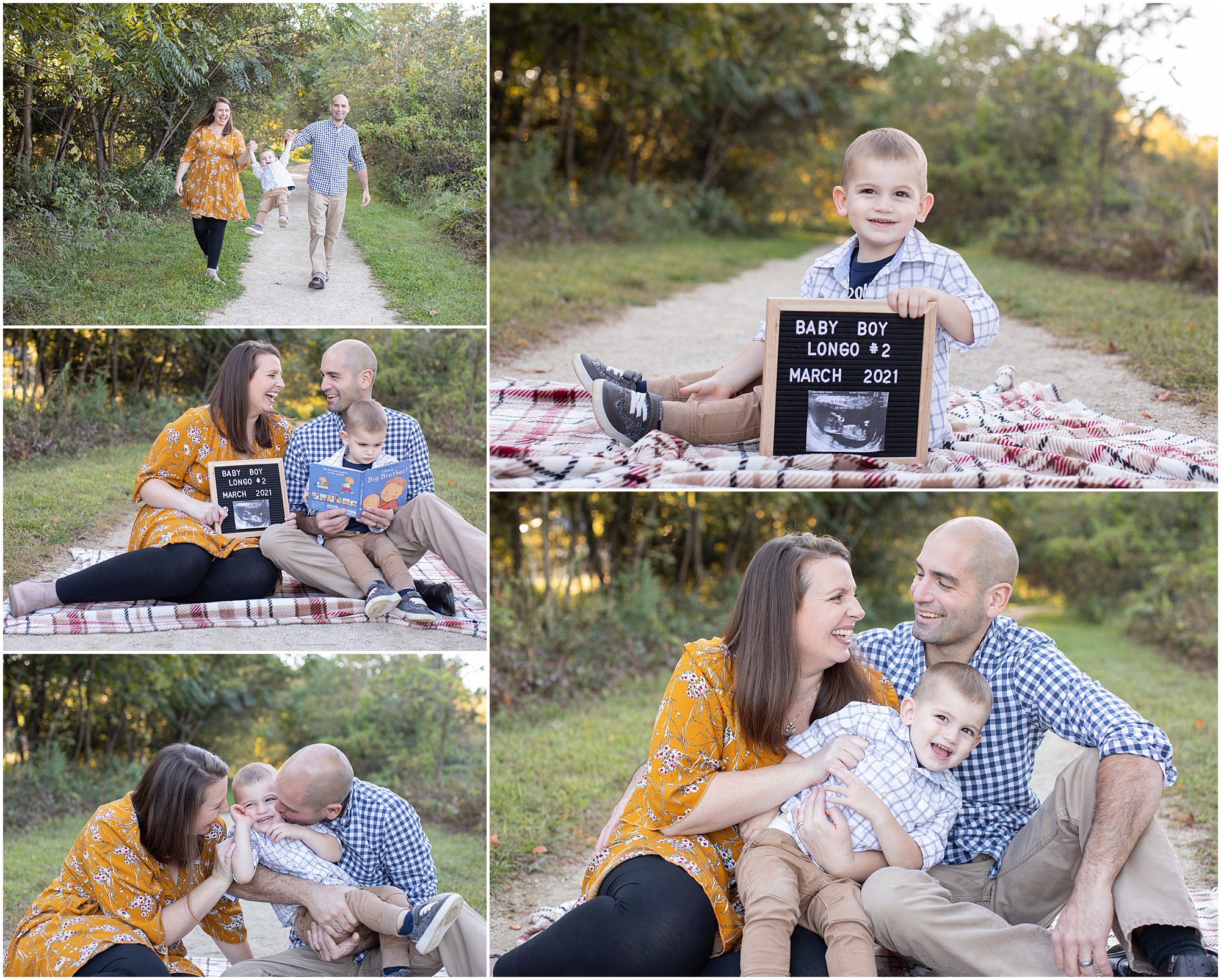 A pregnancy announcement at a family's South Jersey holiday family photo sessions