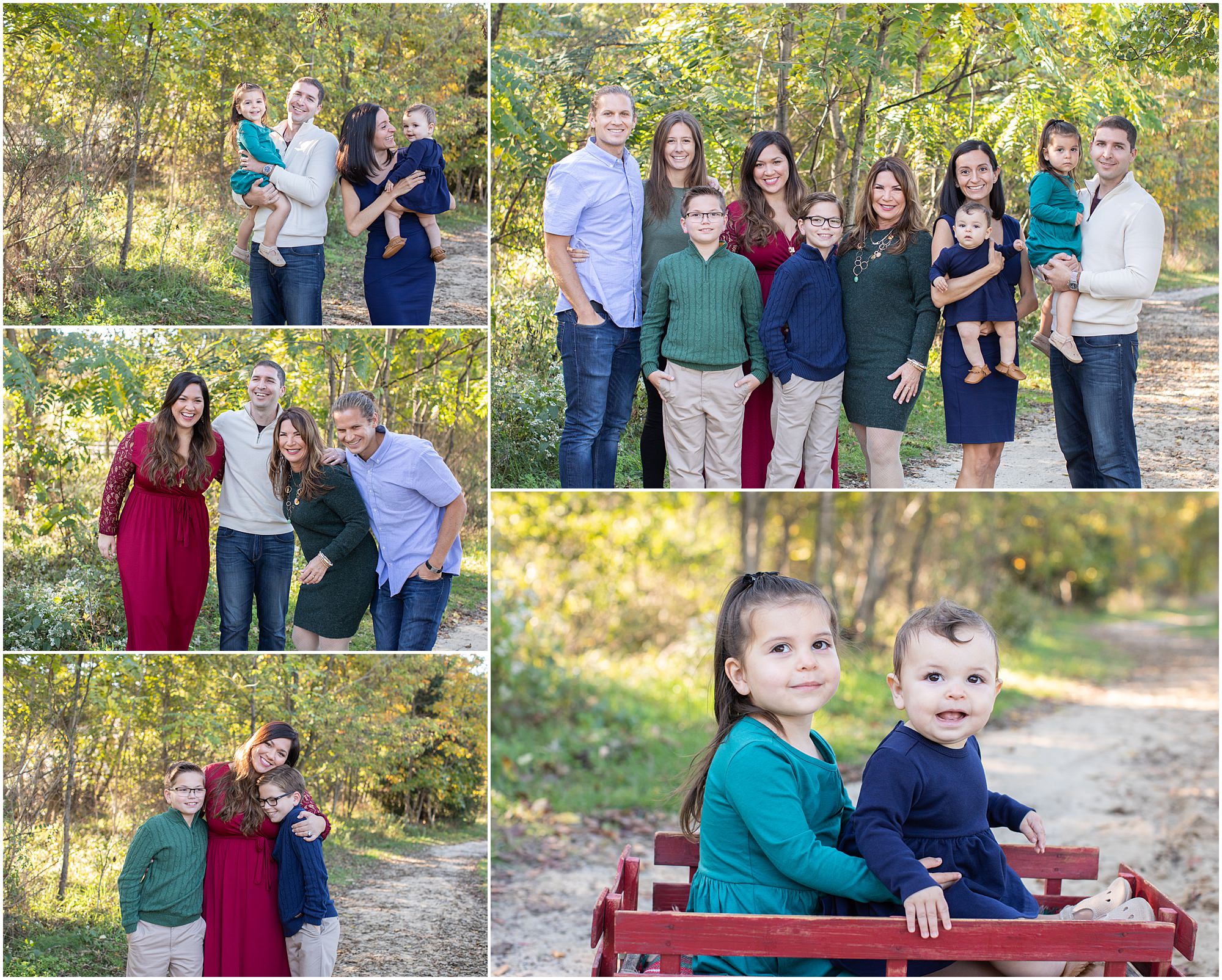 An extended family session at a South Jersey holiday family photo session