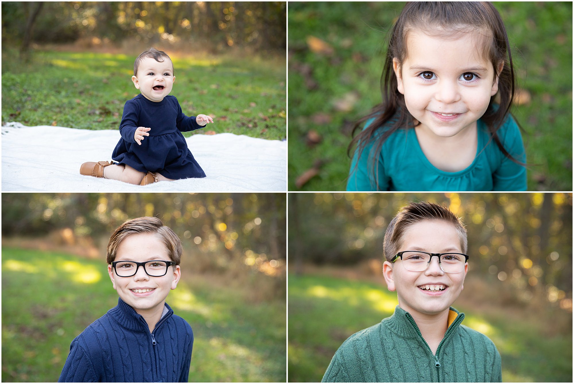 An extended family session at a South Jersey holiday family photo session in Moorestown, NJ
