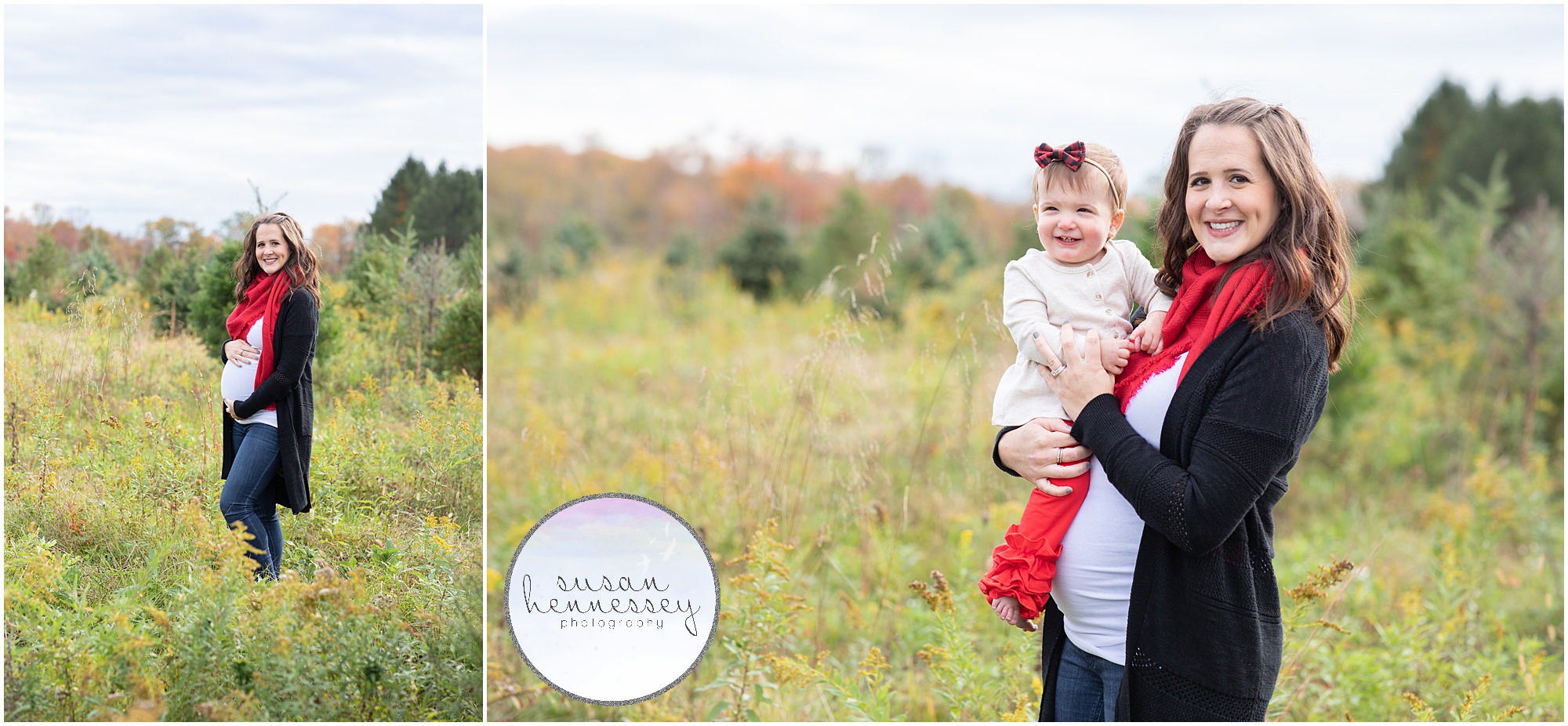 South Jersey holiday family photo session at a Christmas Tree Farm in NJ