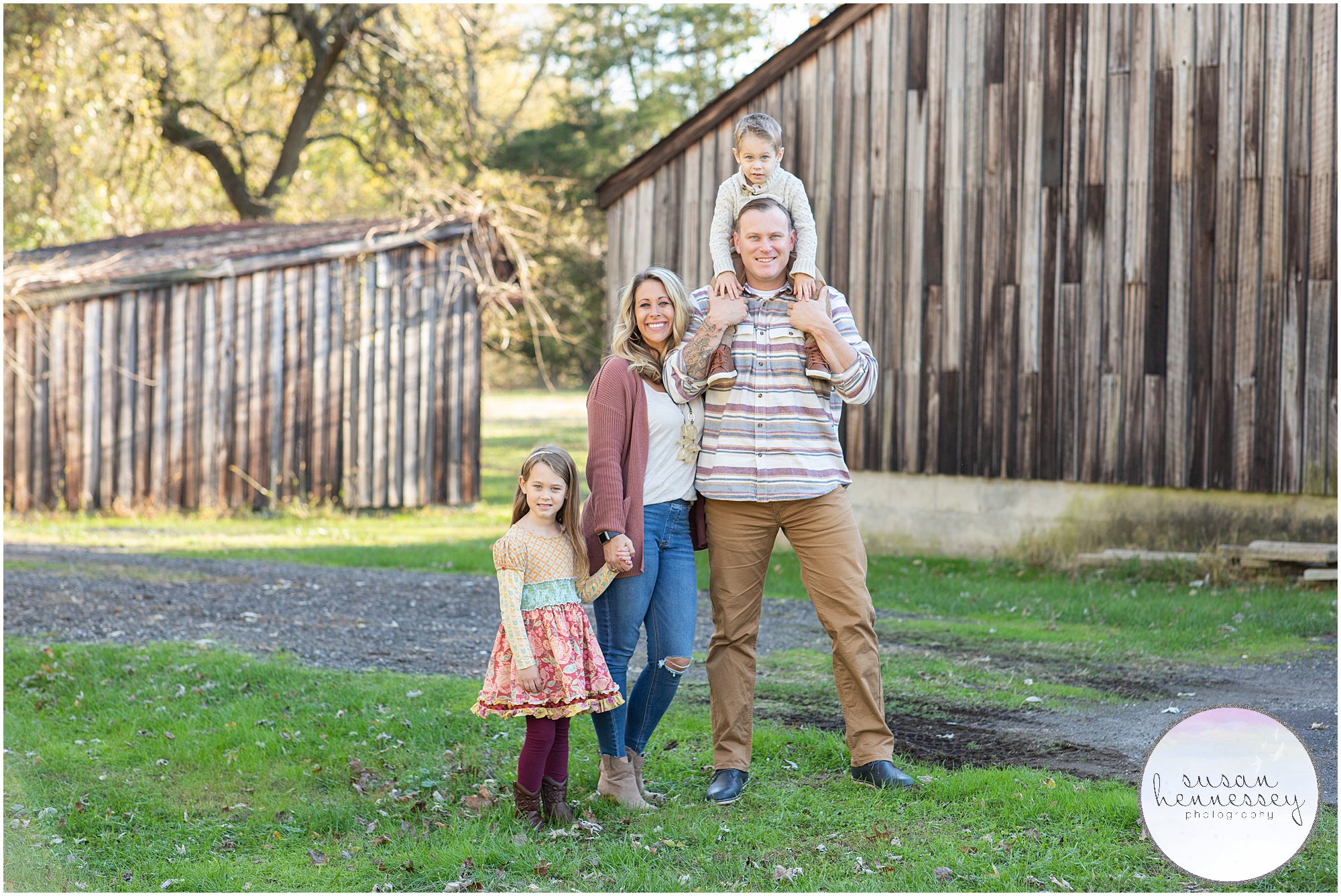 Rustic locations are the perfect location for your South Jersey holiday family photo session