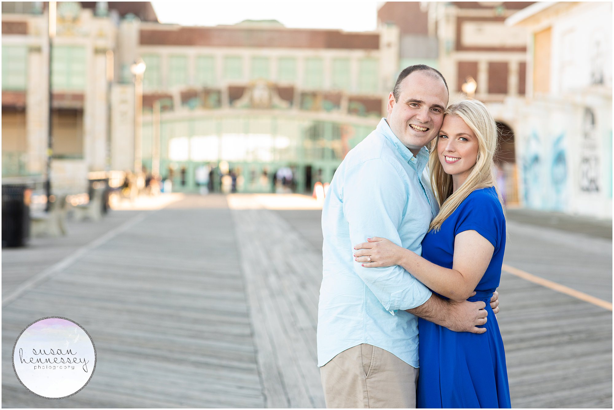 Boardwalk photos at Engagement Session at Asbury Park