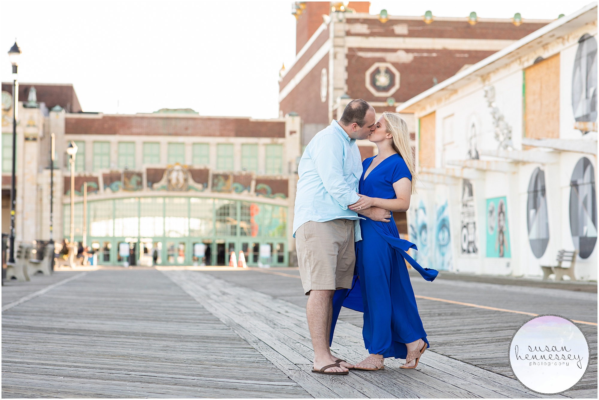 Engagement Session at Asbury Park on the boardwalk