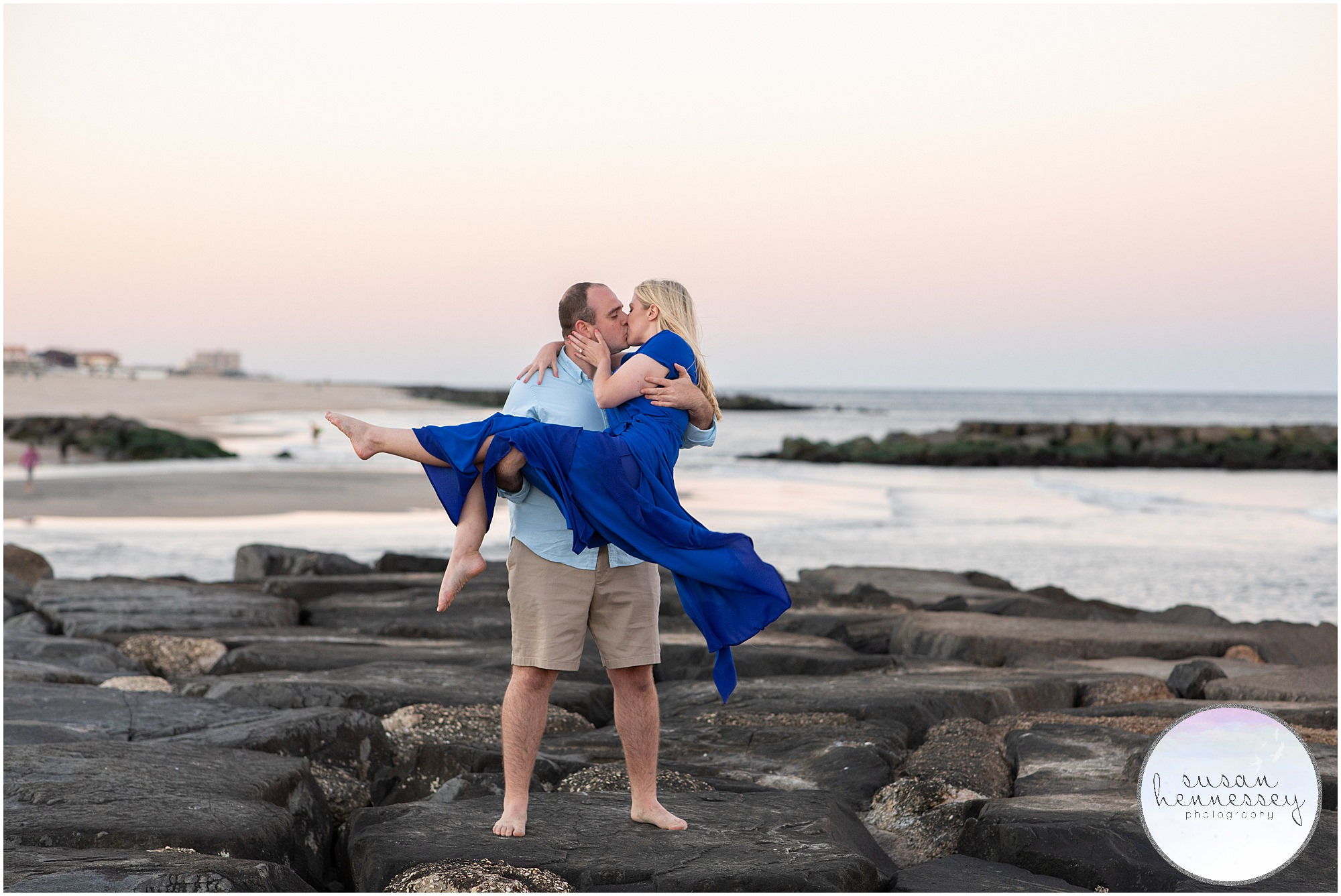Meg and Matt had an engagement session at Asbury Park photographed by South Jersey wedding photographer, Susan Hennessey Photography. 