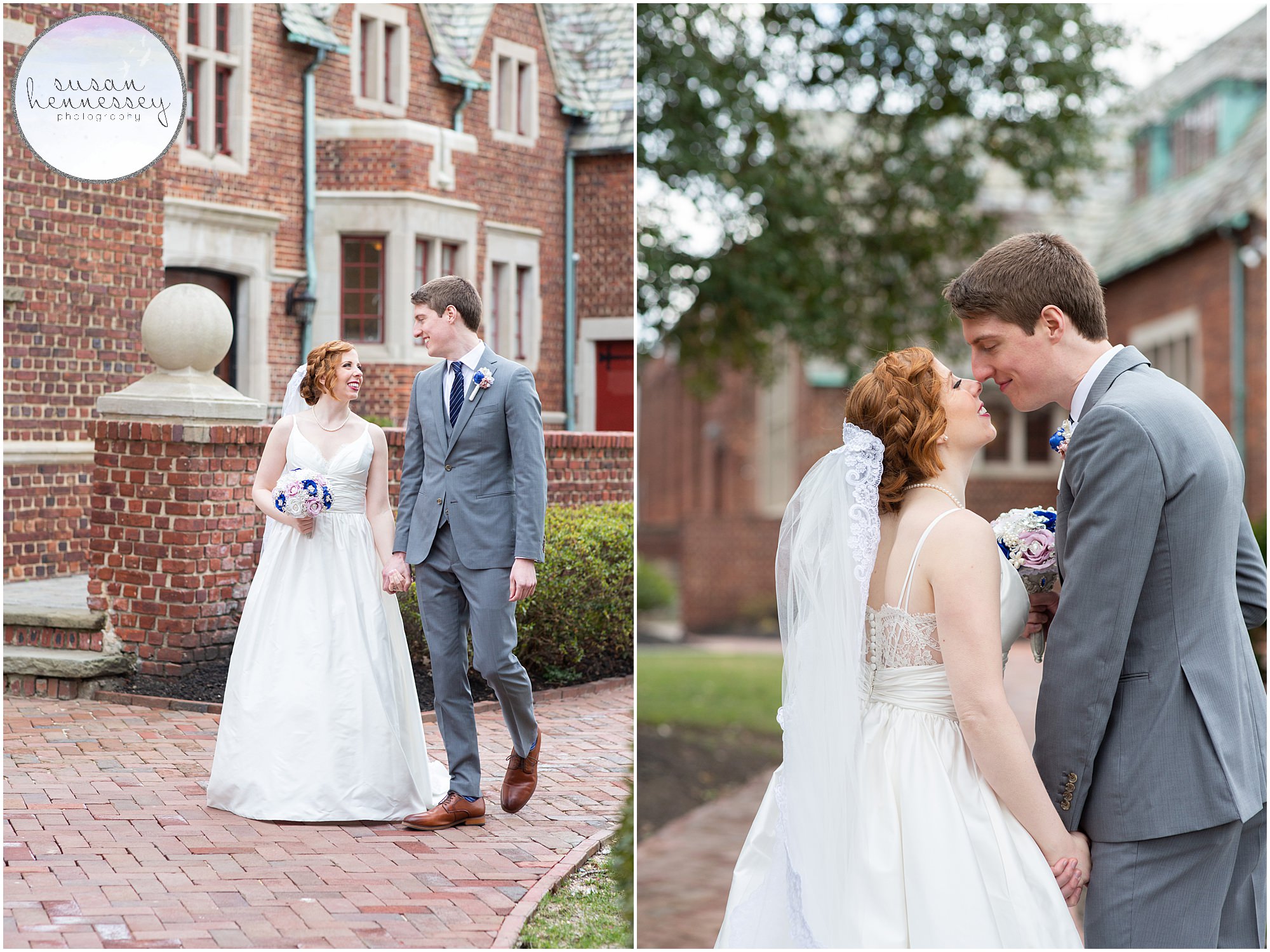 Susan Hennessey Photography Best of 2020 Weddings - The Community House of Moorestown bride and groom portraits in front of historic building