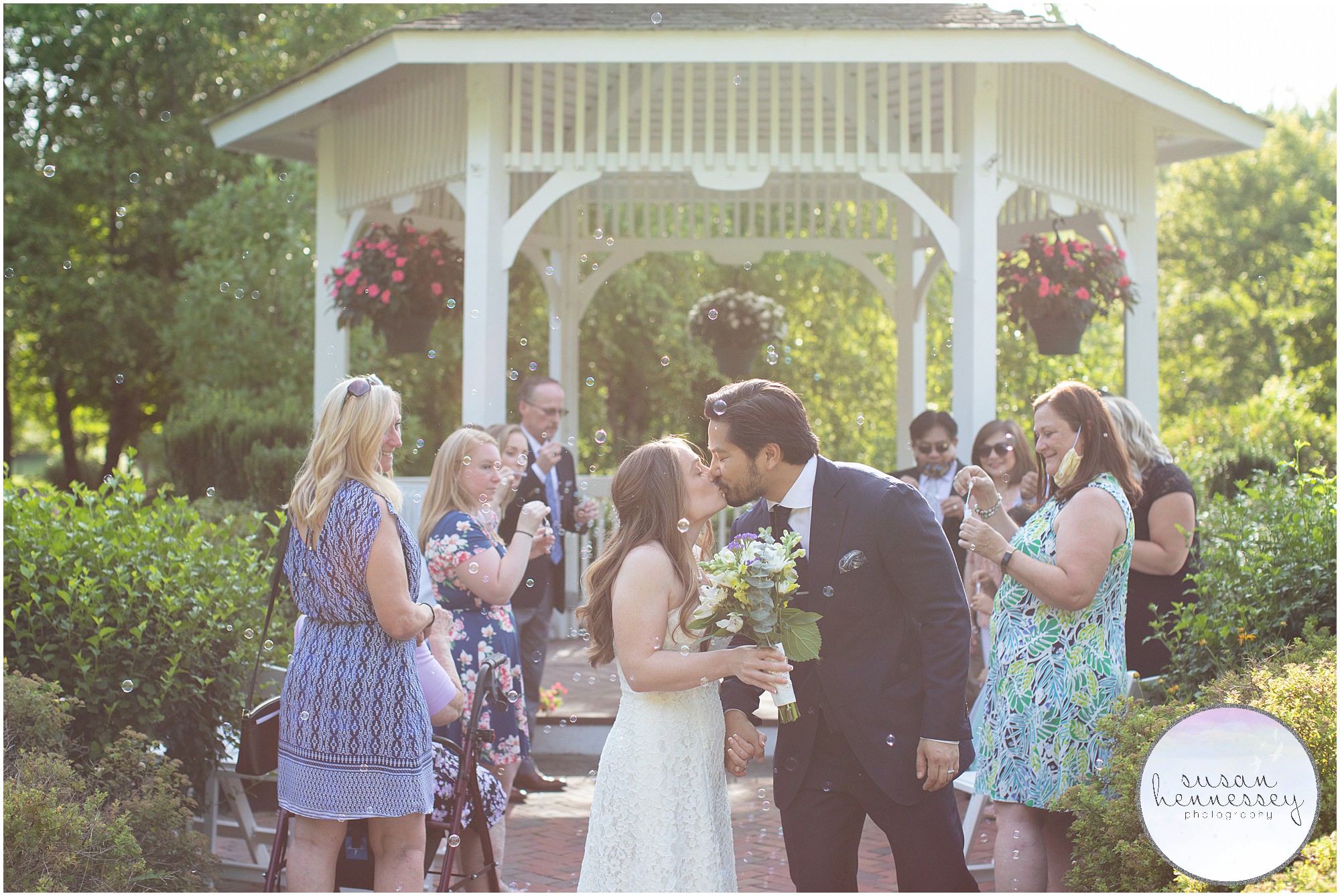 Susan Hennessey Photography Best of 2020 Weddings - Sayen Gardens Microwedding bubble exit