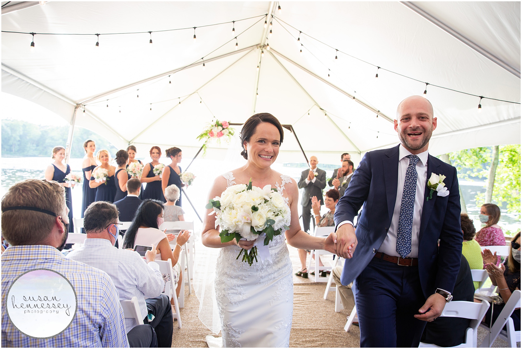 Susan Hennessey Photography Best of 2020 Weddings - South Jersey lake house wedding tented ceremony