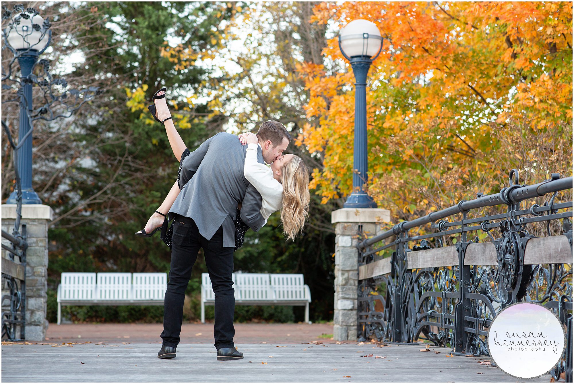 Downtown Frederick Engagement Session photographed in the Fall by Susan Hennessey Photography