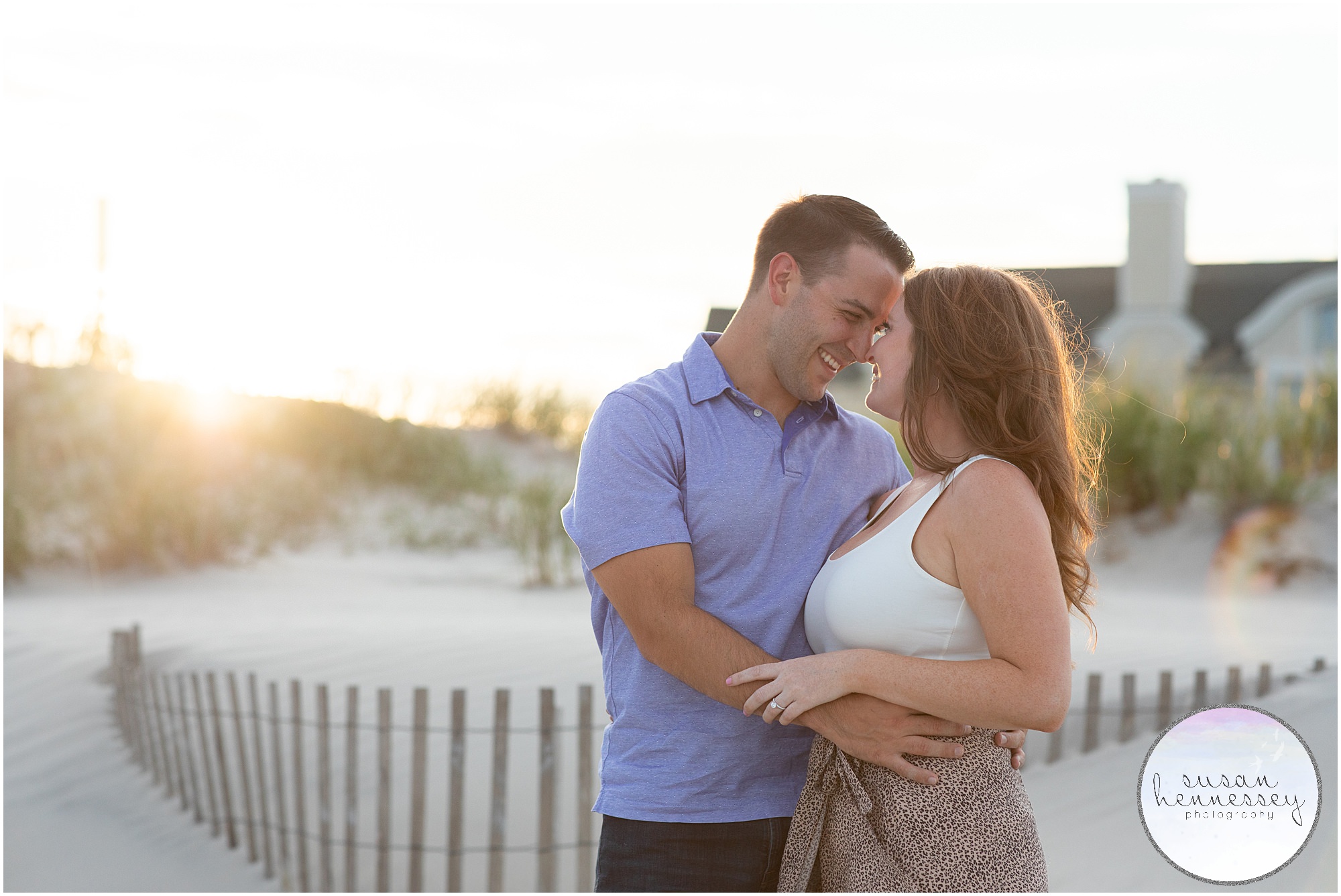 A golden hour portrait session on the beach 